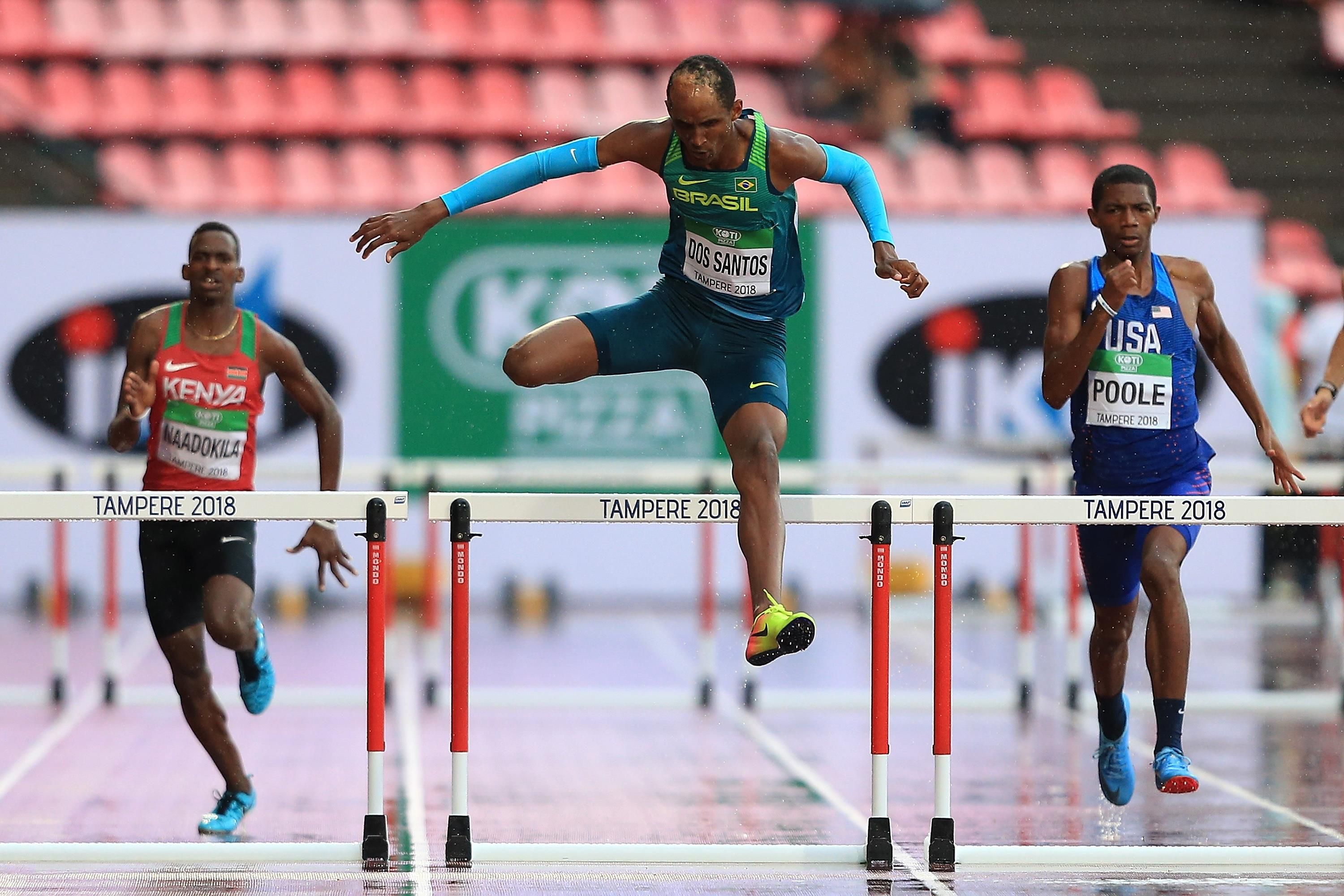 Alison dos Santos at the IAAF World U20 Championships Tampere 2018