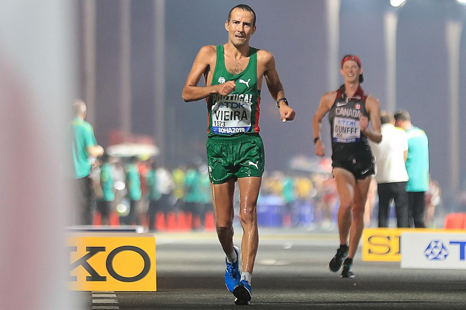 Joao Vieira in the 50km race walk at the IAAF World Athletics Championships Doha 2019