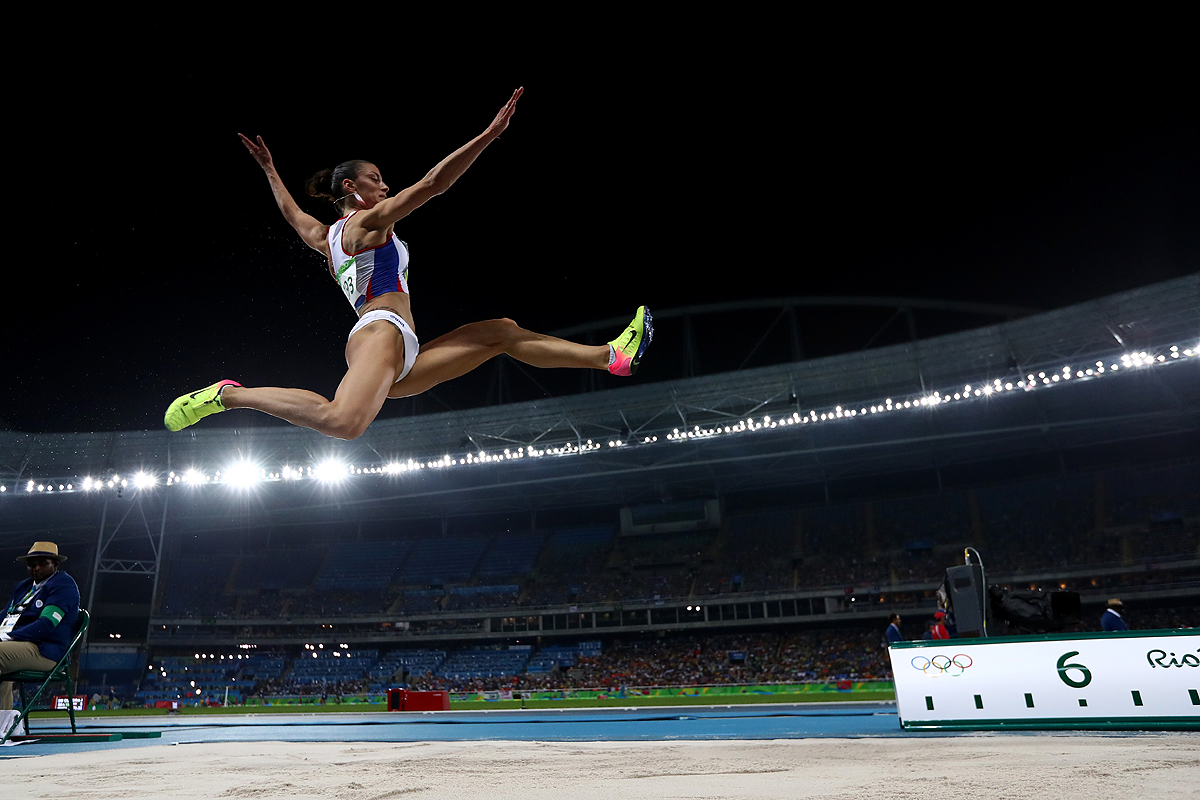 Ivana Spanovic in the long jump at the Rio 2016 Olympic Games