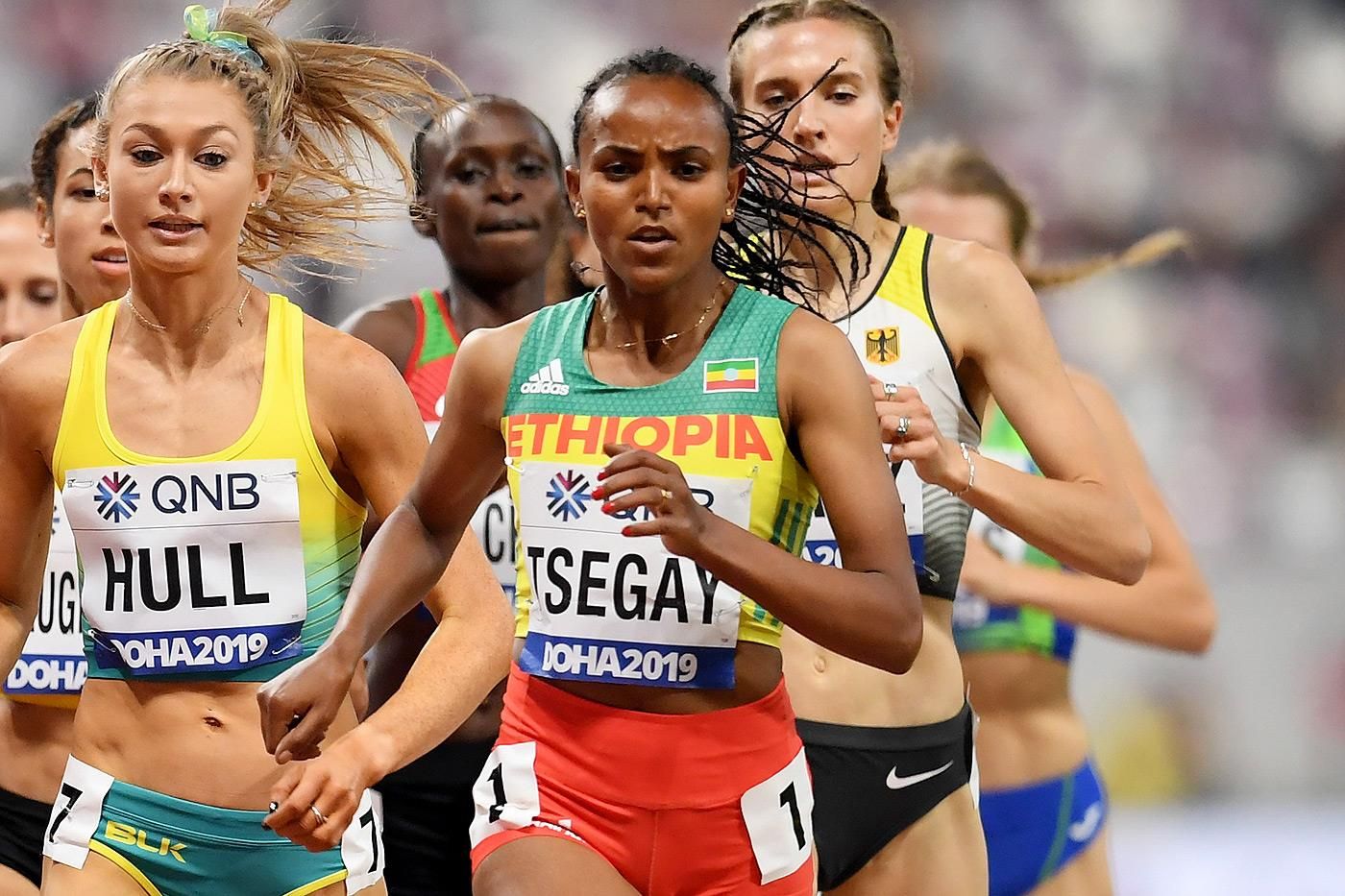 Gudaf Tsegay at the IAAF World Athletics Championships Doha 2019