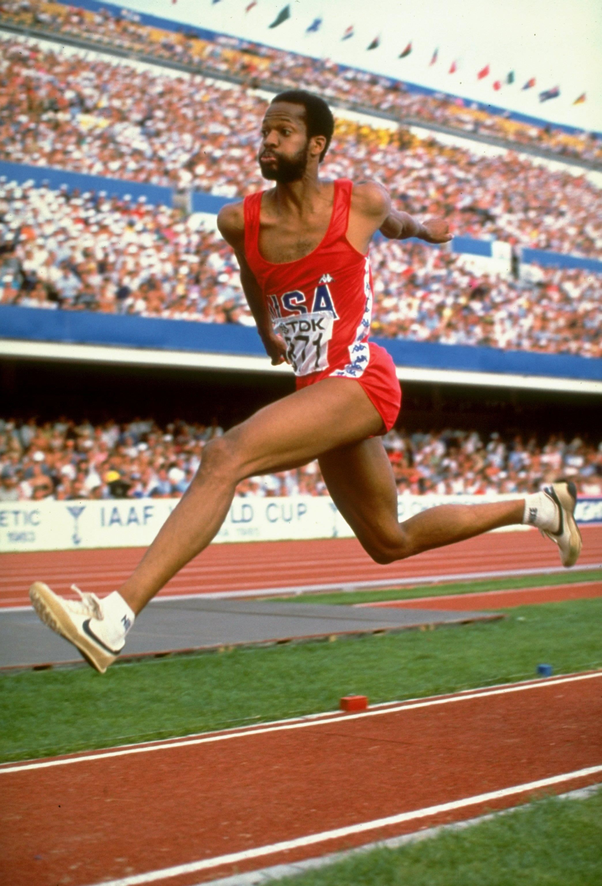 Willie Banks in action at the 1983 World Championships