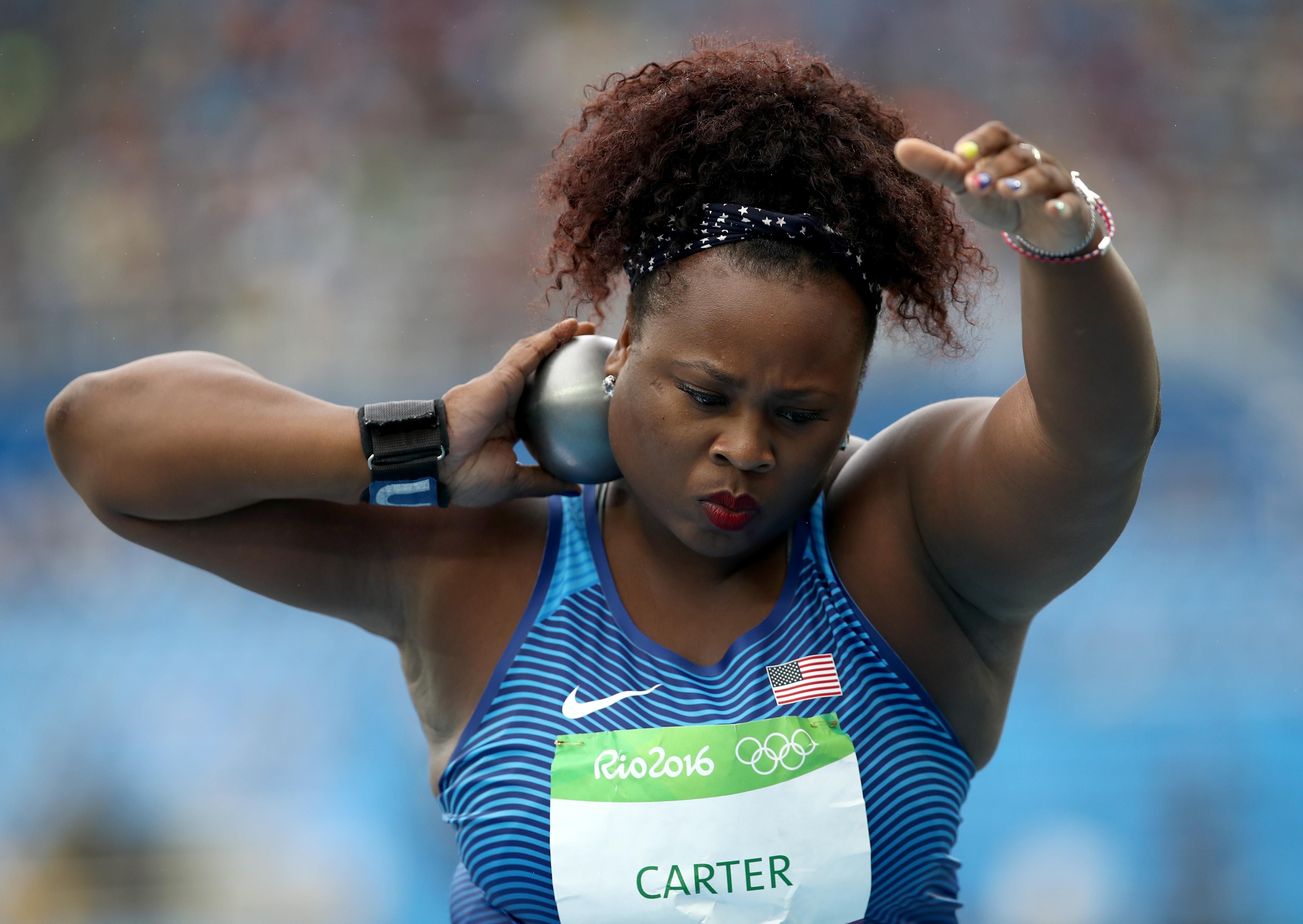 2016 Olympic shot put champion Michelle Carter in Rio