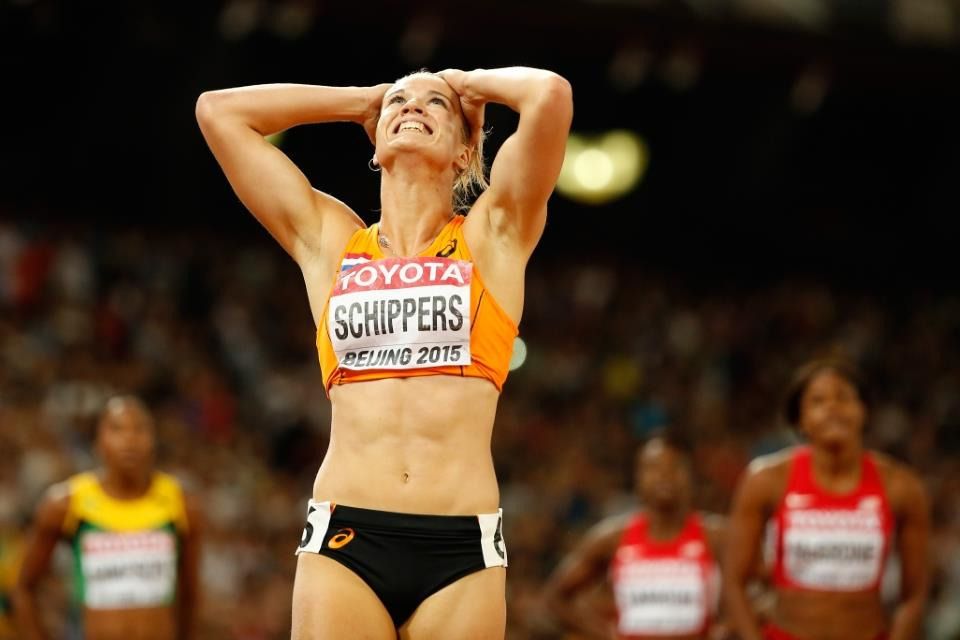 Dafne Schippers wins the 200m at the IAAF World Championships, Beijing 2015