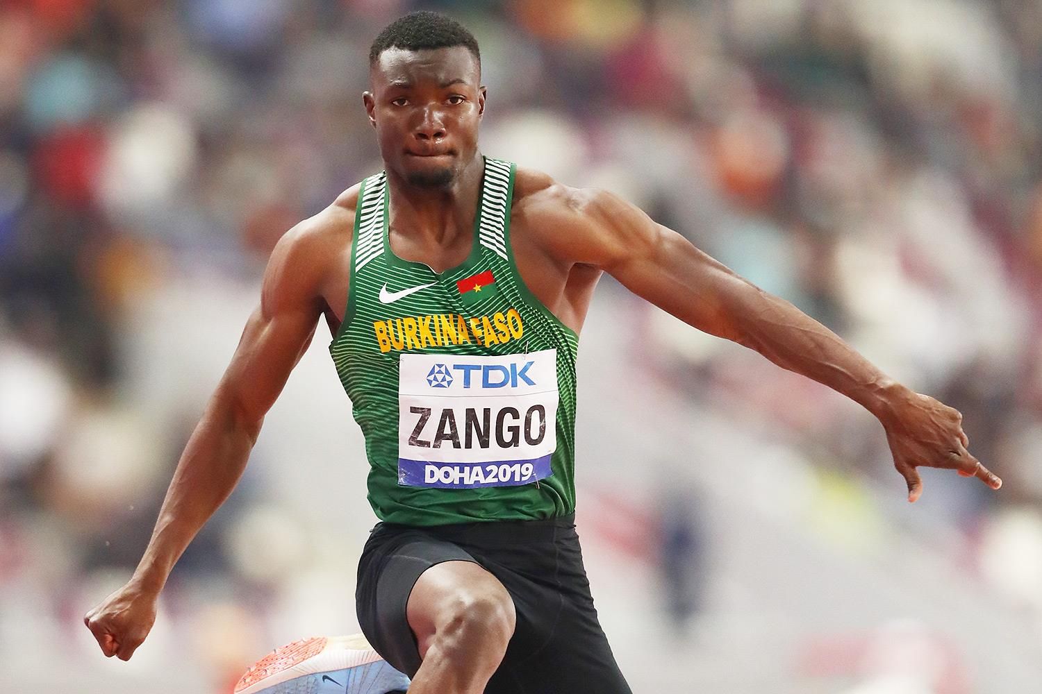 Hugues Fabrice Zango in the triple jump at the IAAF World Athletics Championships Doha 2019