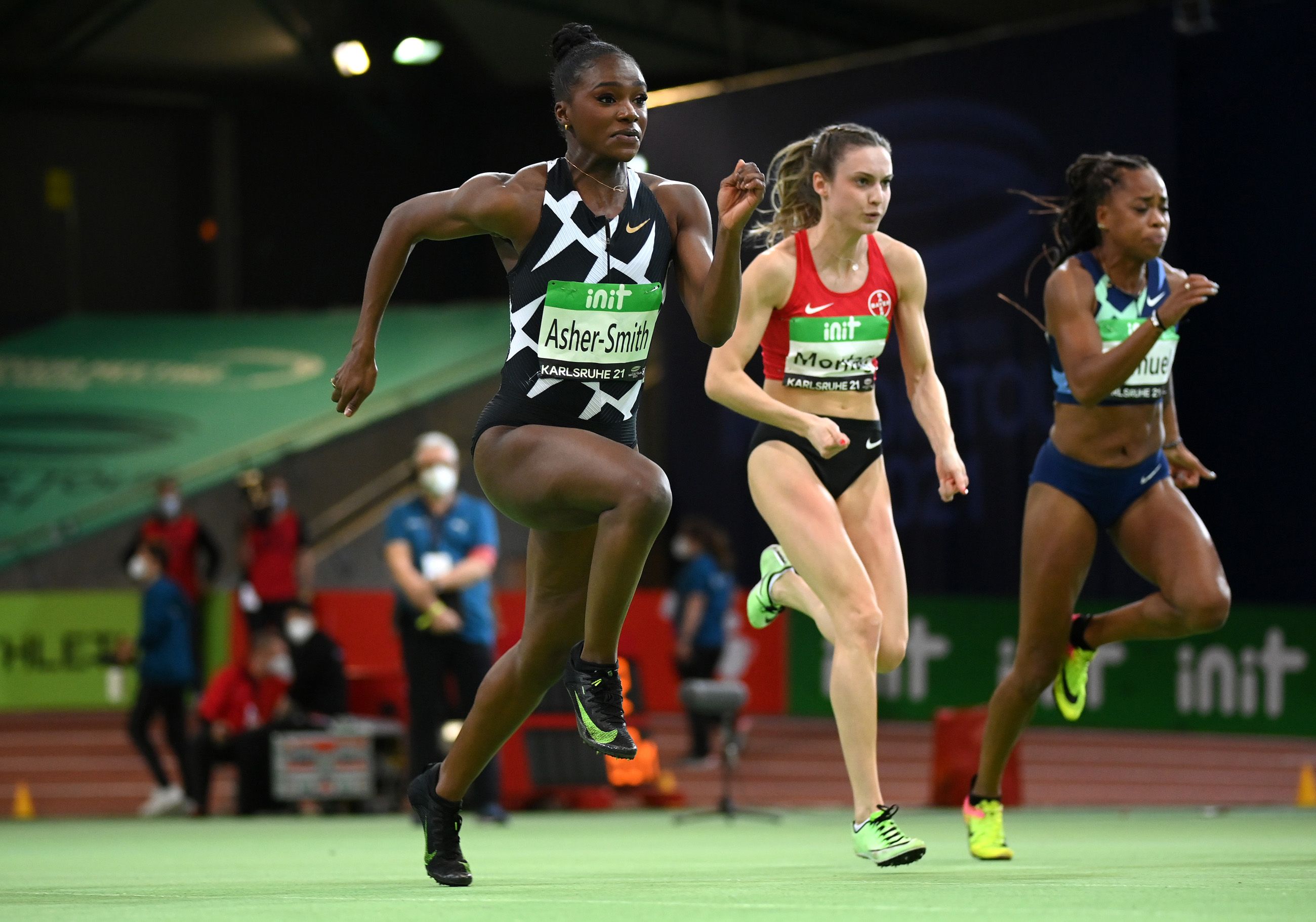 Dina Asher-Smith in the 60m at the Indoor Meeting Karlsruhe