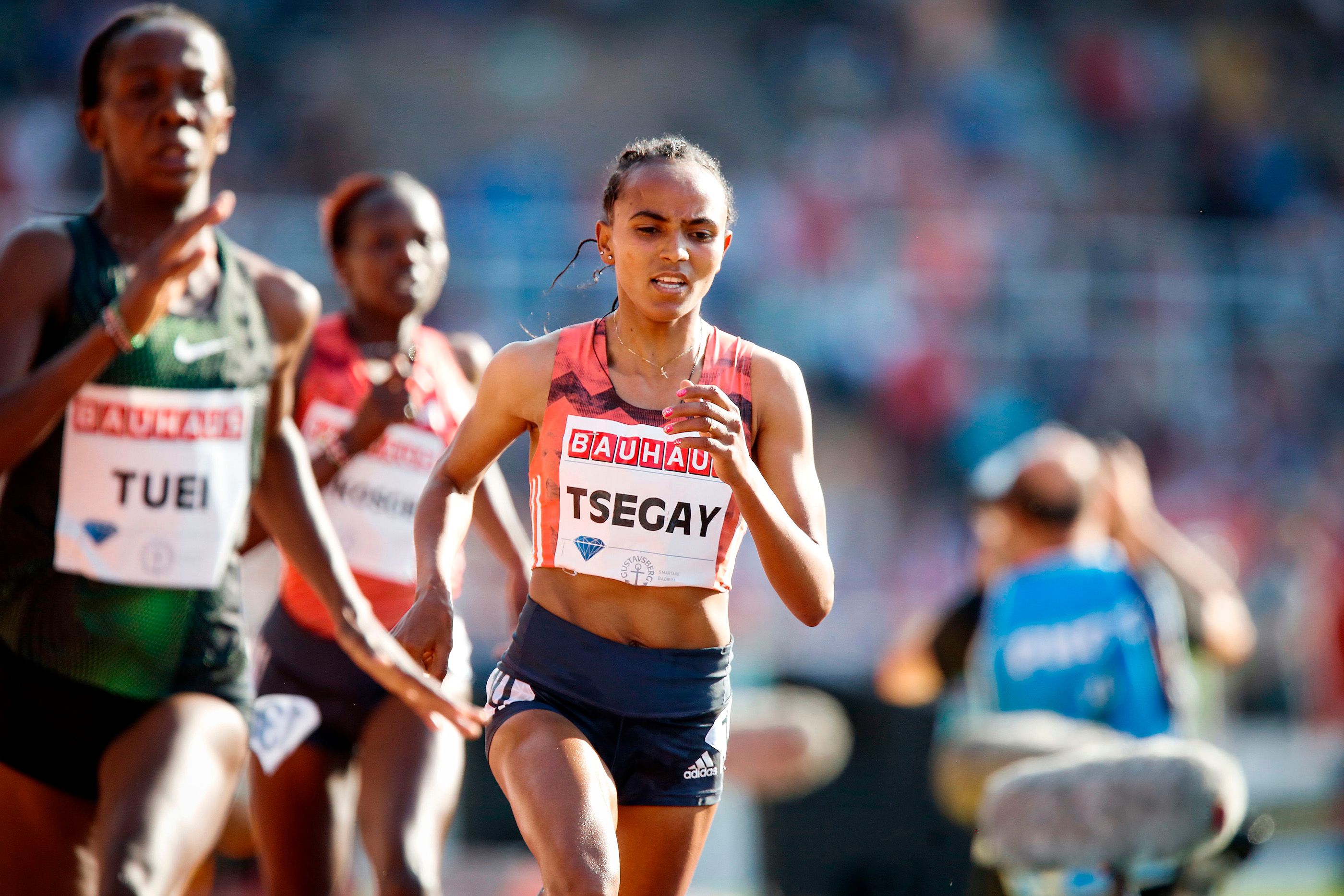 Gudaf Tsegay in Diamond League action