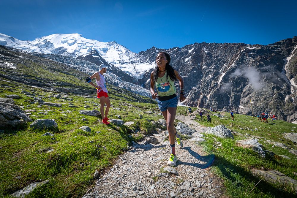 Lucy Murigi in action at the La Montee du Nid d’Aigle