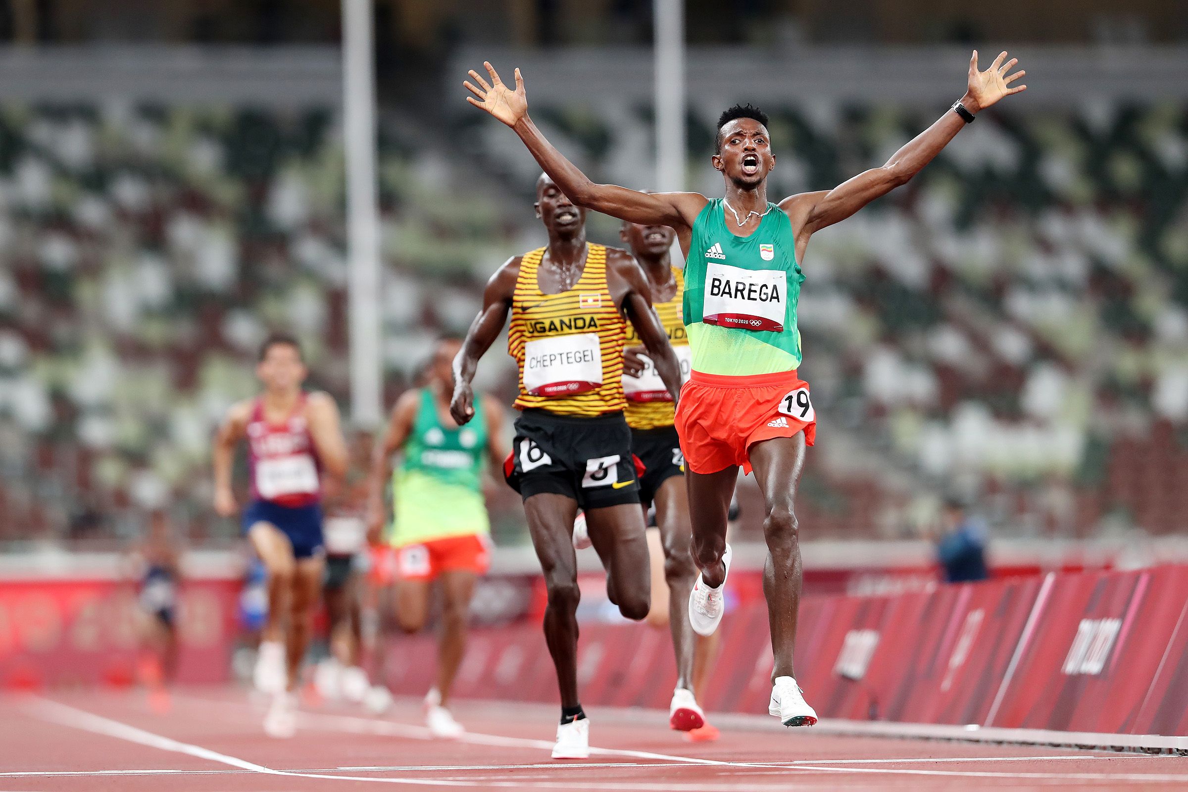 Selemon Barega wins the 10,000m at the Olympic Games in Tokyo