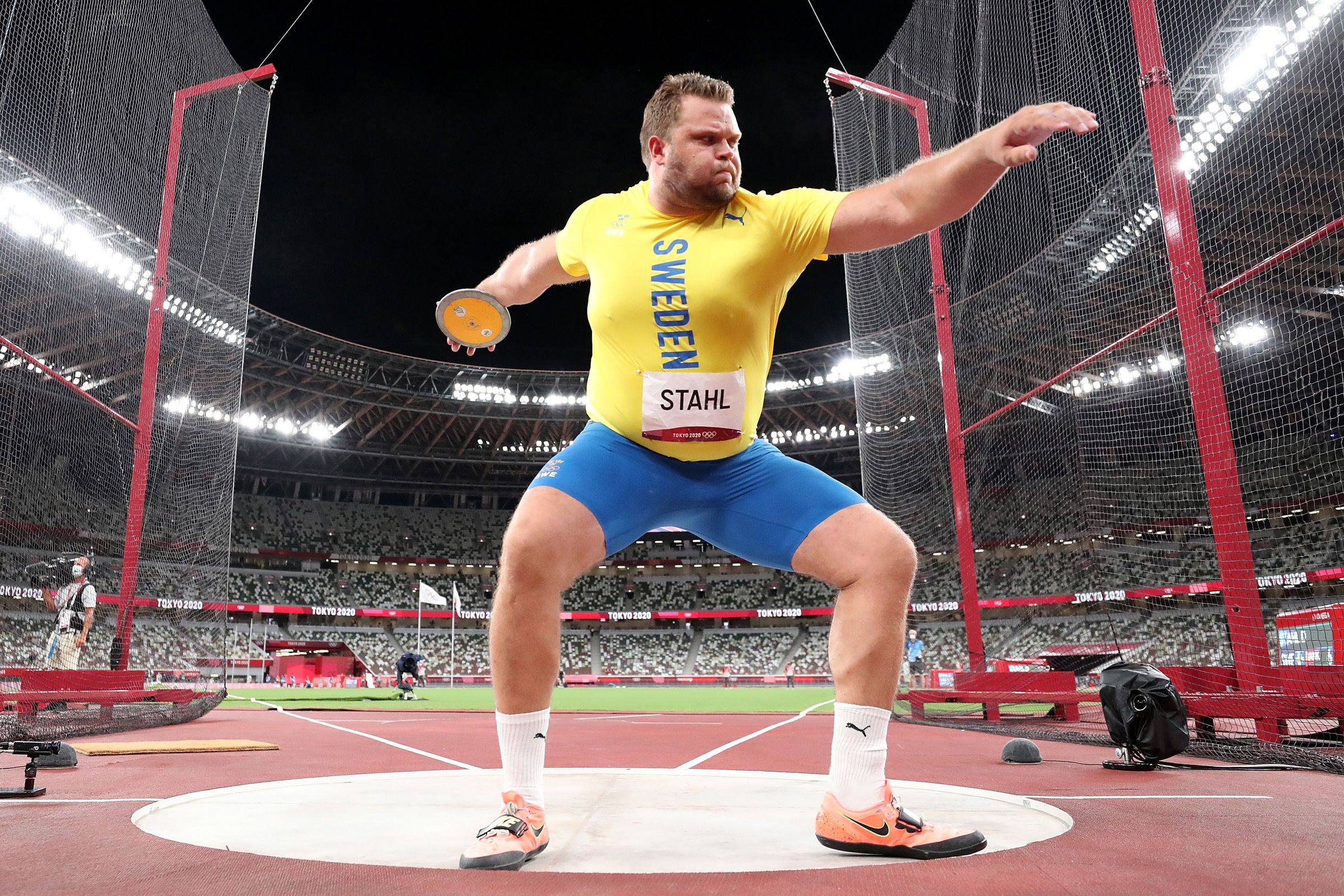 Discus winner Daniel Stahl at the Tokyo Olympics