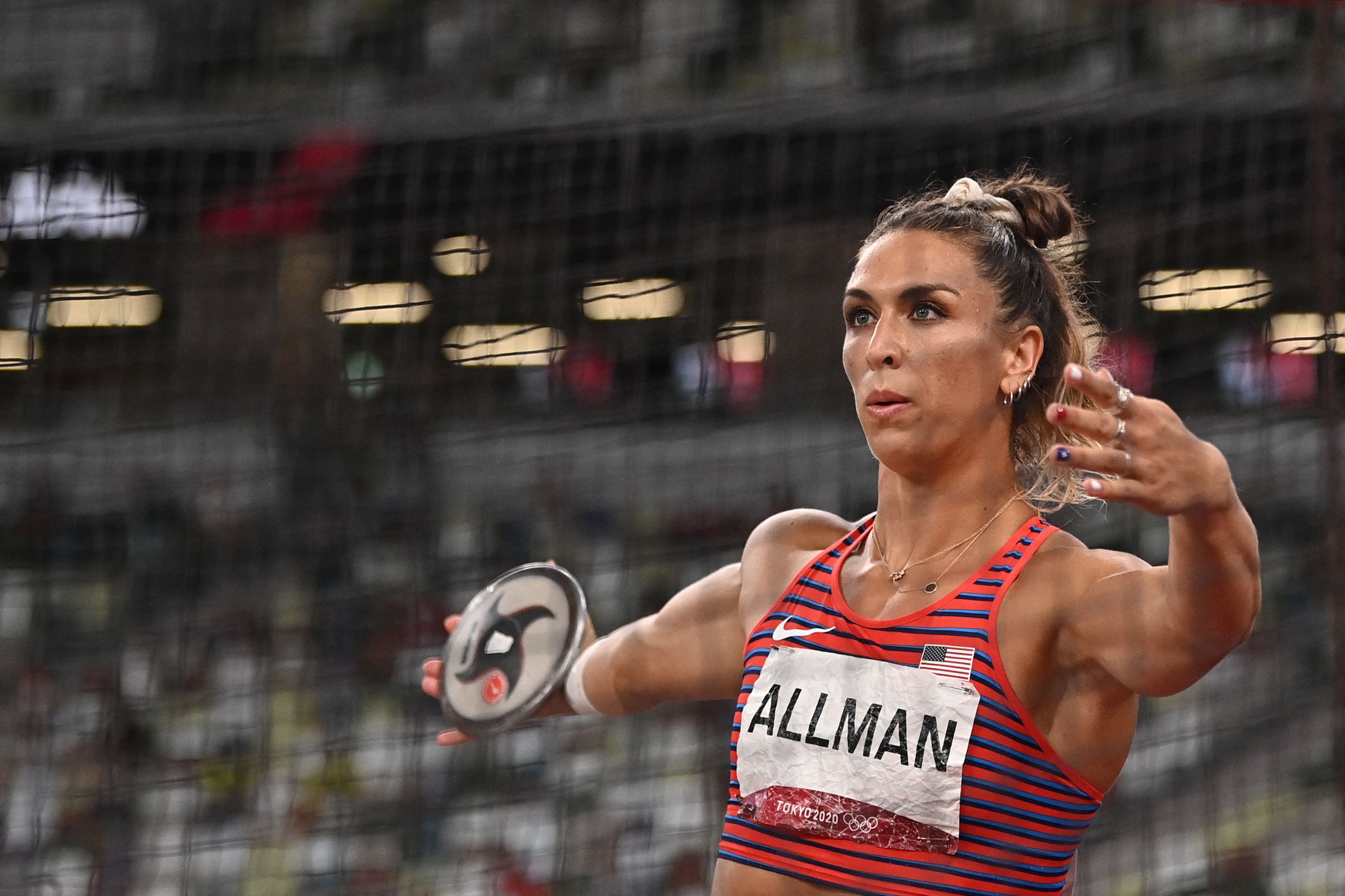 Discus winner Valarie Allman at the Tokyo Olympic Games