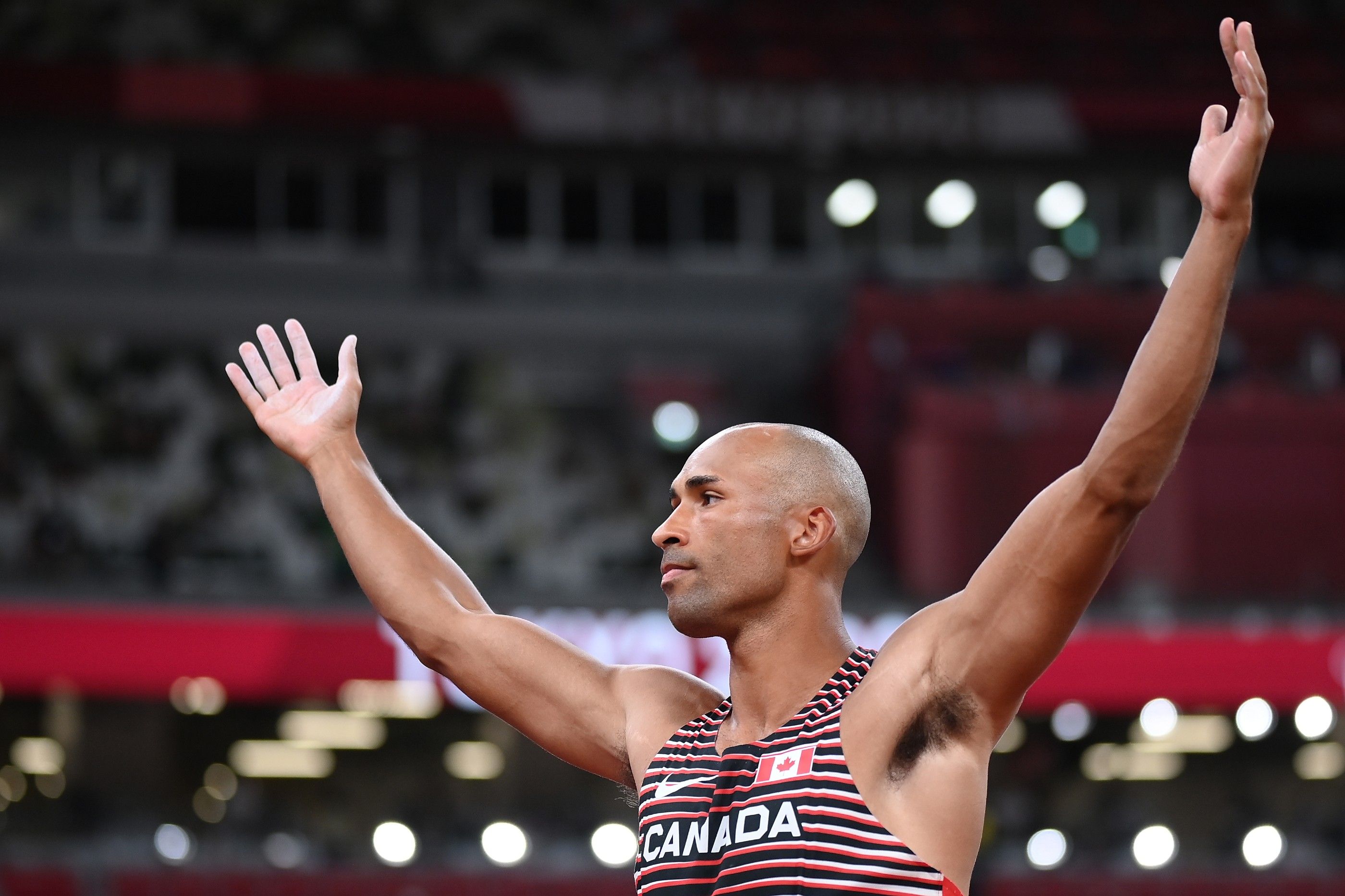 Olympic decathlon champion Damian Warner in Tokyo