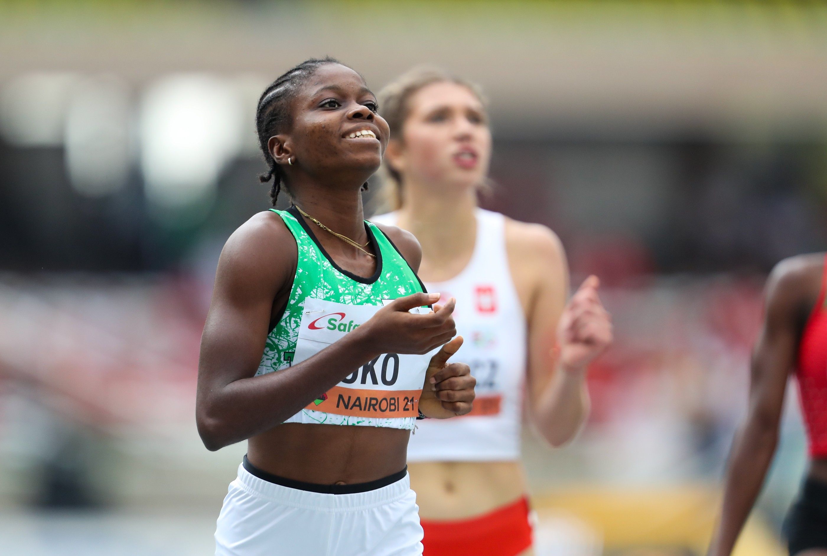 Imaobong Nse Uko wins the women's 400m title at the World U20 Championships in Nairobi