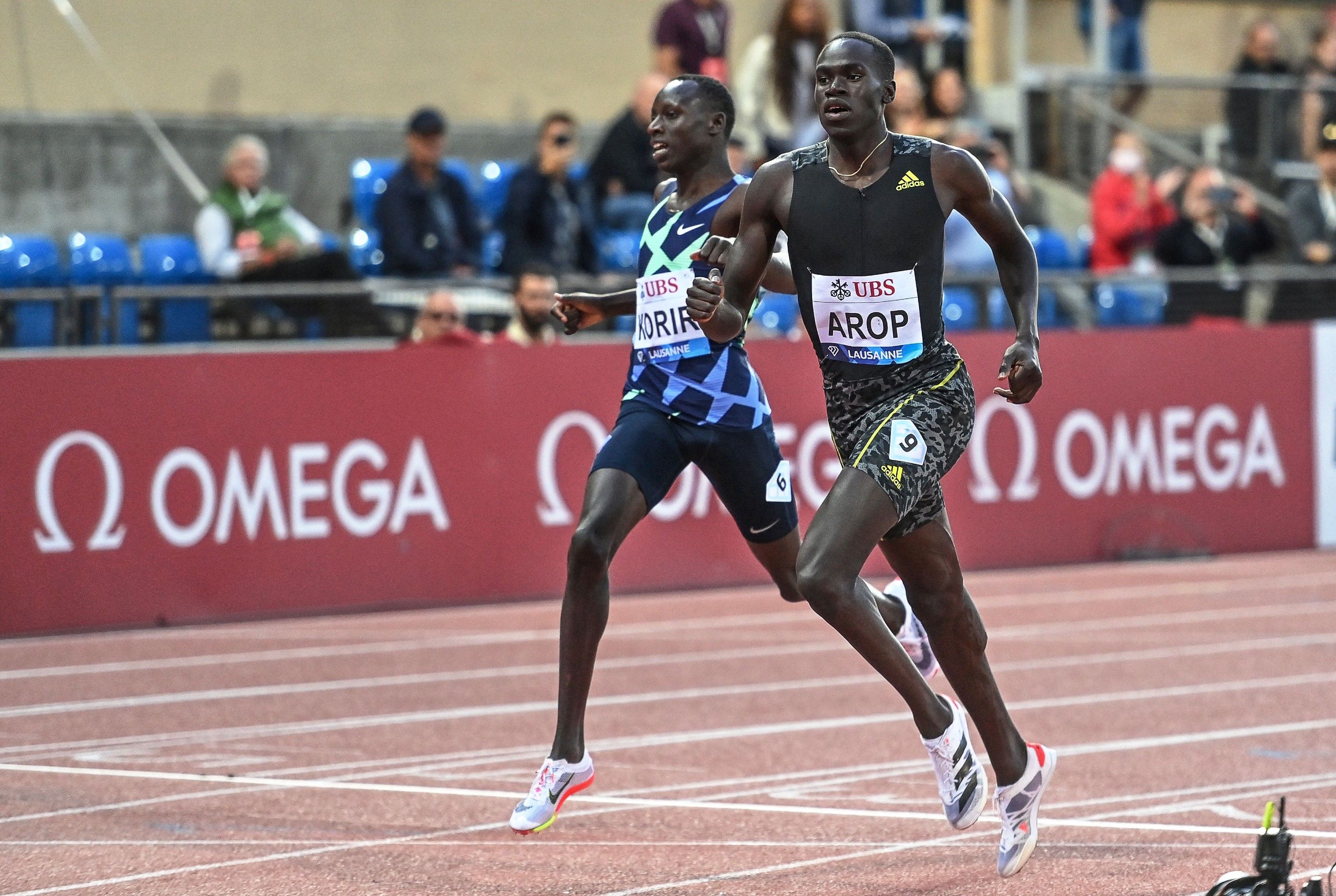 Marco Arop wins the 800m at the Wanda Diamond League in Lausanne