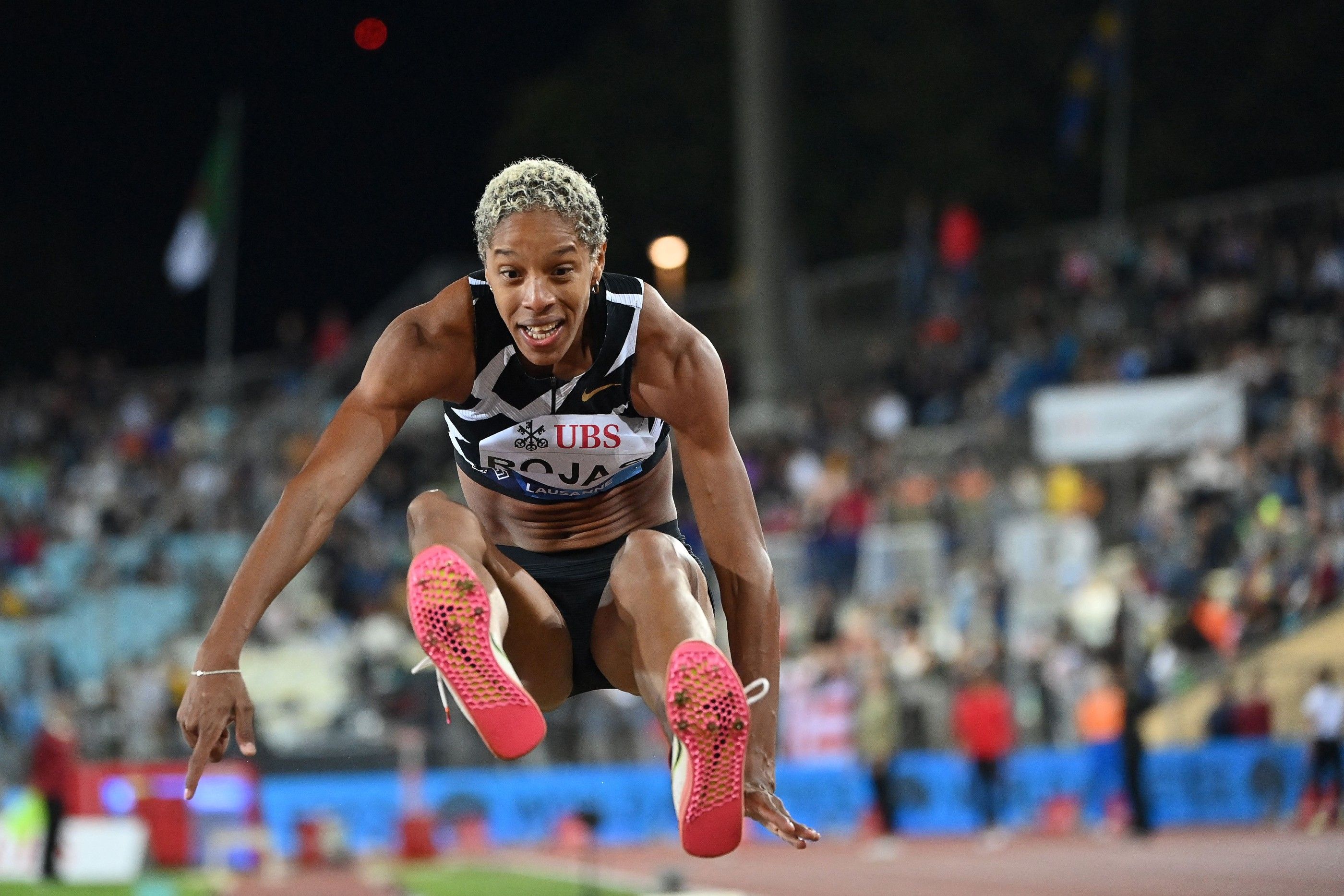 Yulimar Rojas competes at the Wanda Diamond League in Lausanne