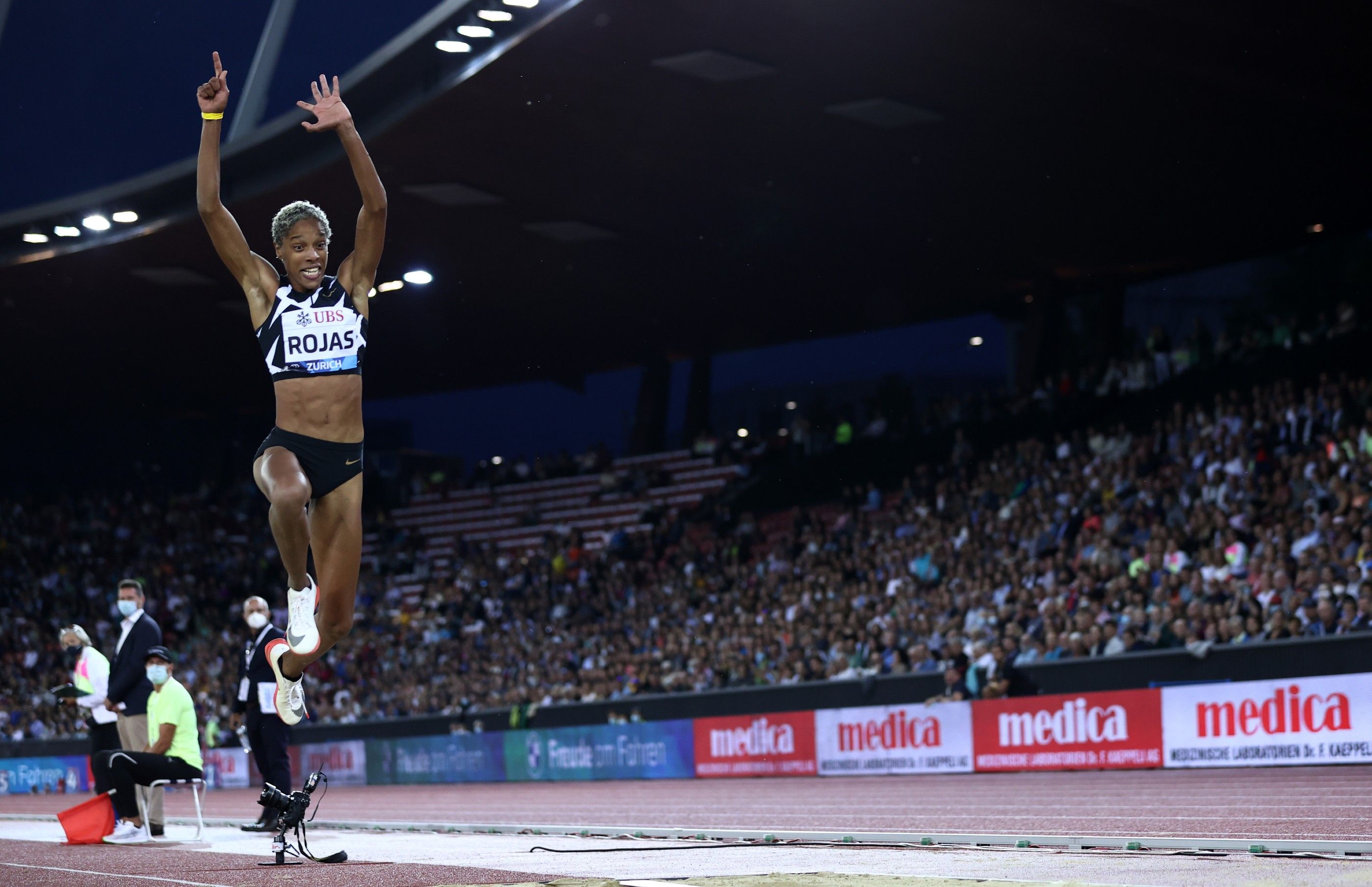 Yulimar Rojas competes in the Wanda Diamond League final in Zurich