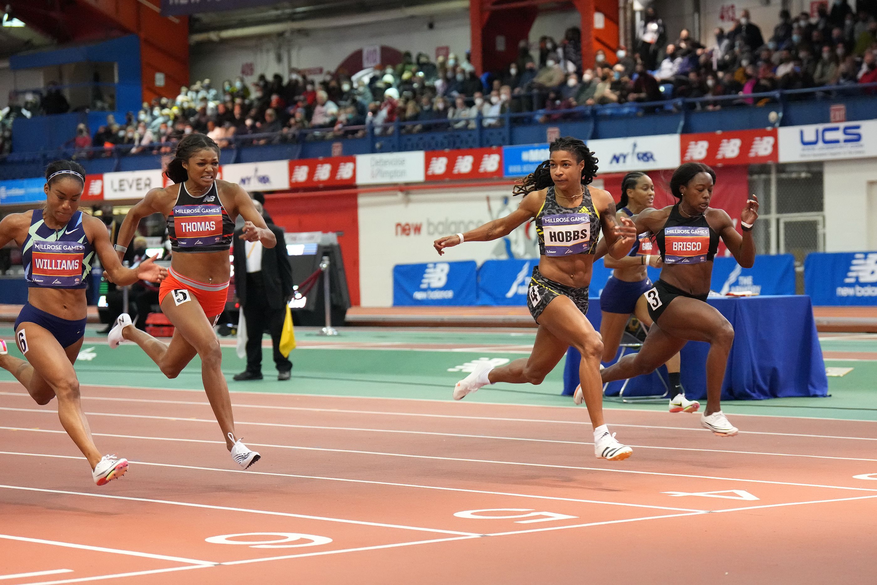 Aleia Hobbs wins the 60m at the Millrose Games