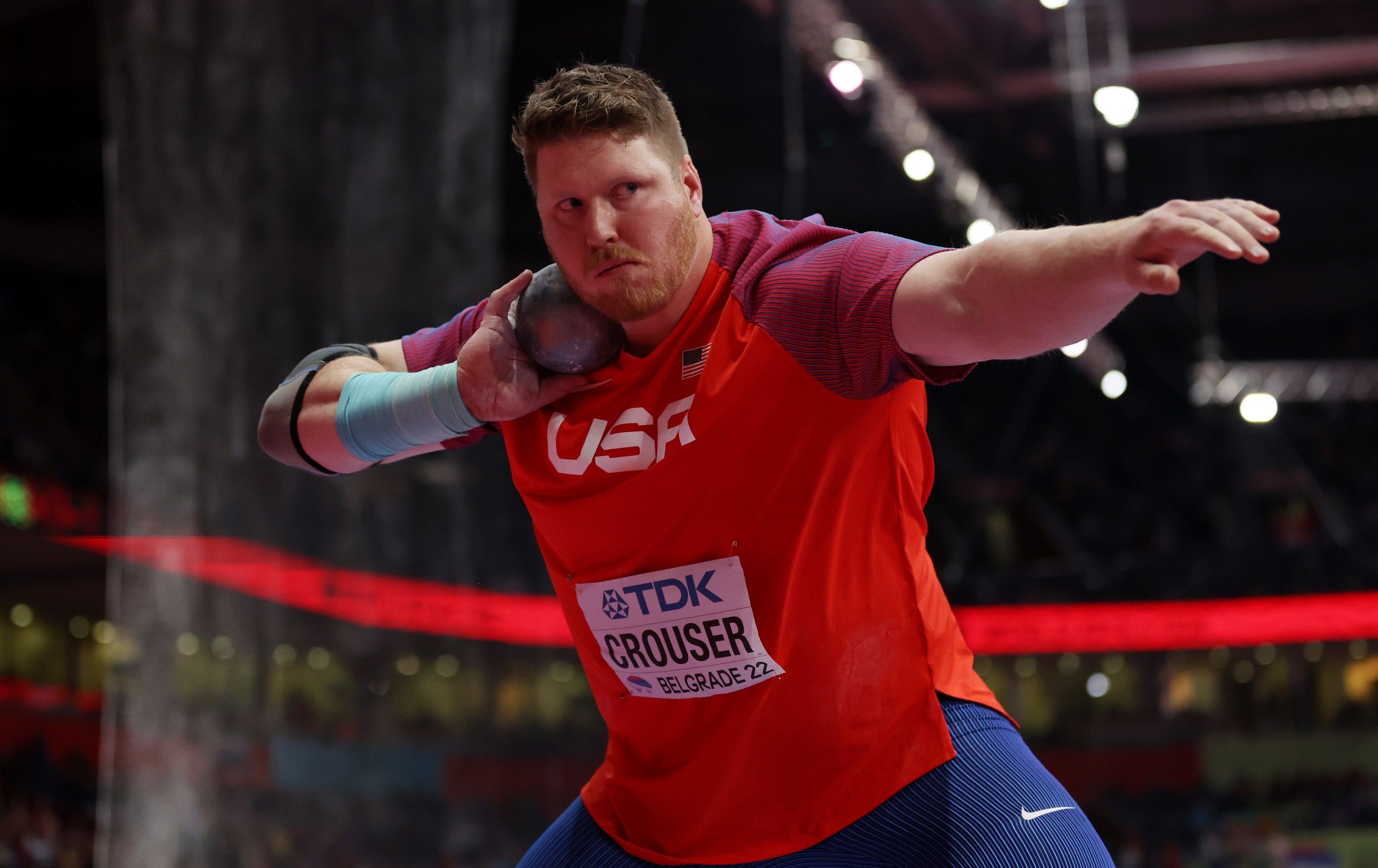 Ryan Crouser at the World Athletics Indoor Championships Belgrade 22