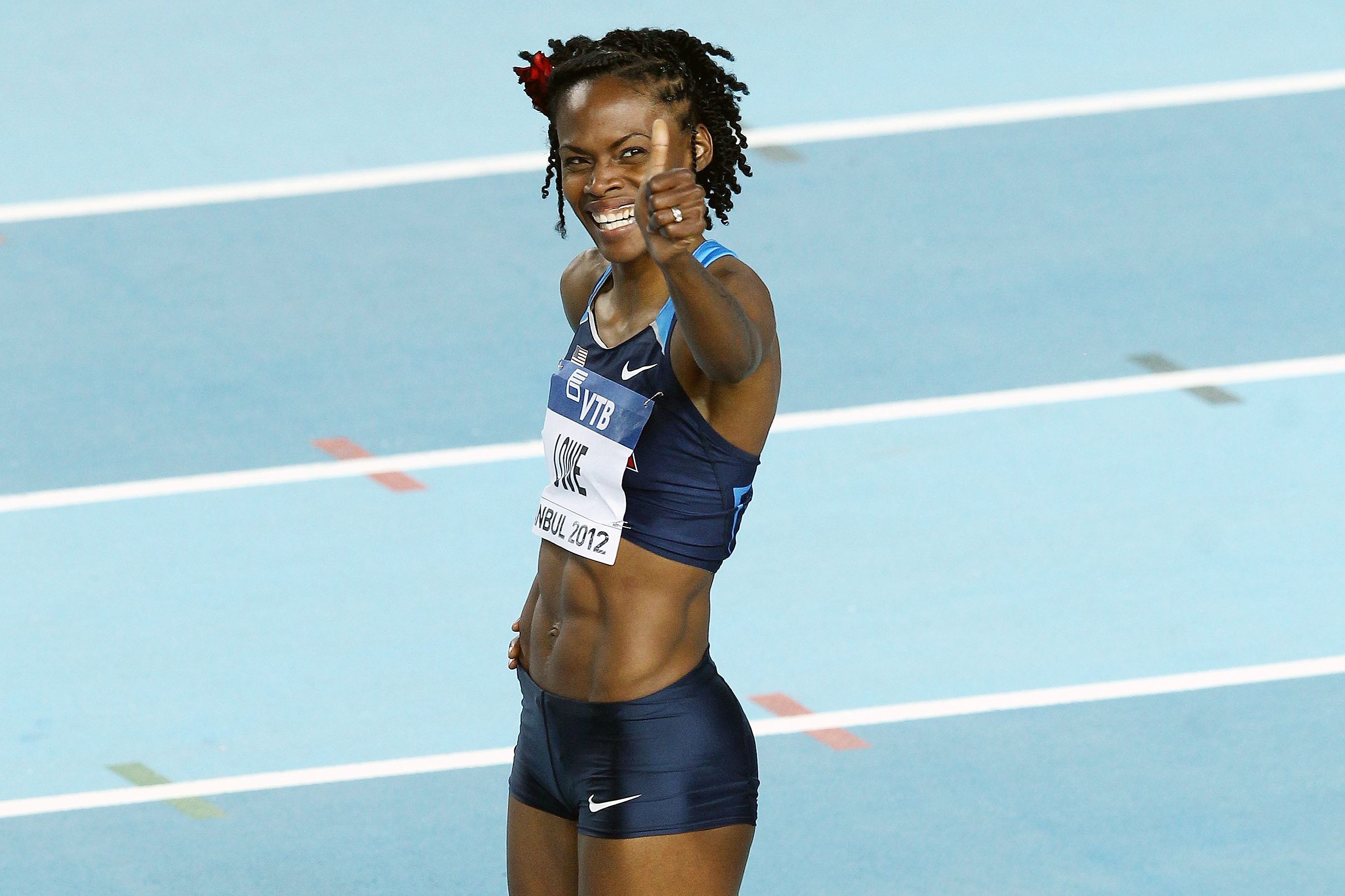 Chaunte Lowe no Campeonato Mundial Indoor de 2012 em Istambul