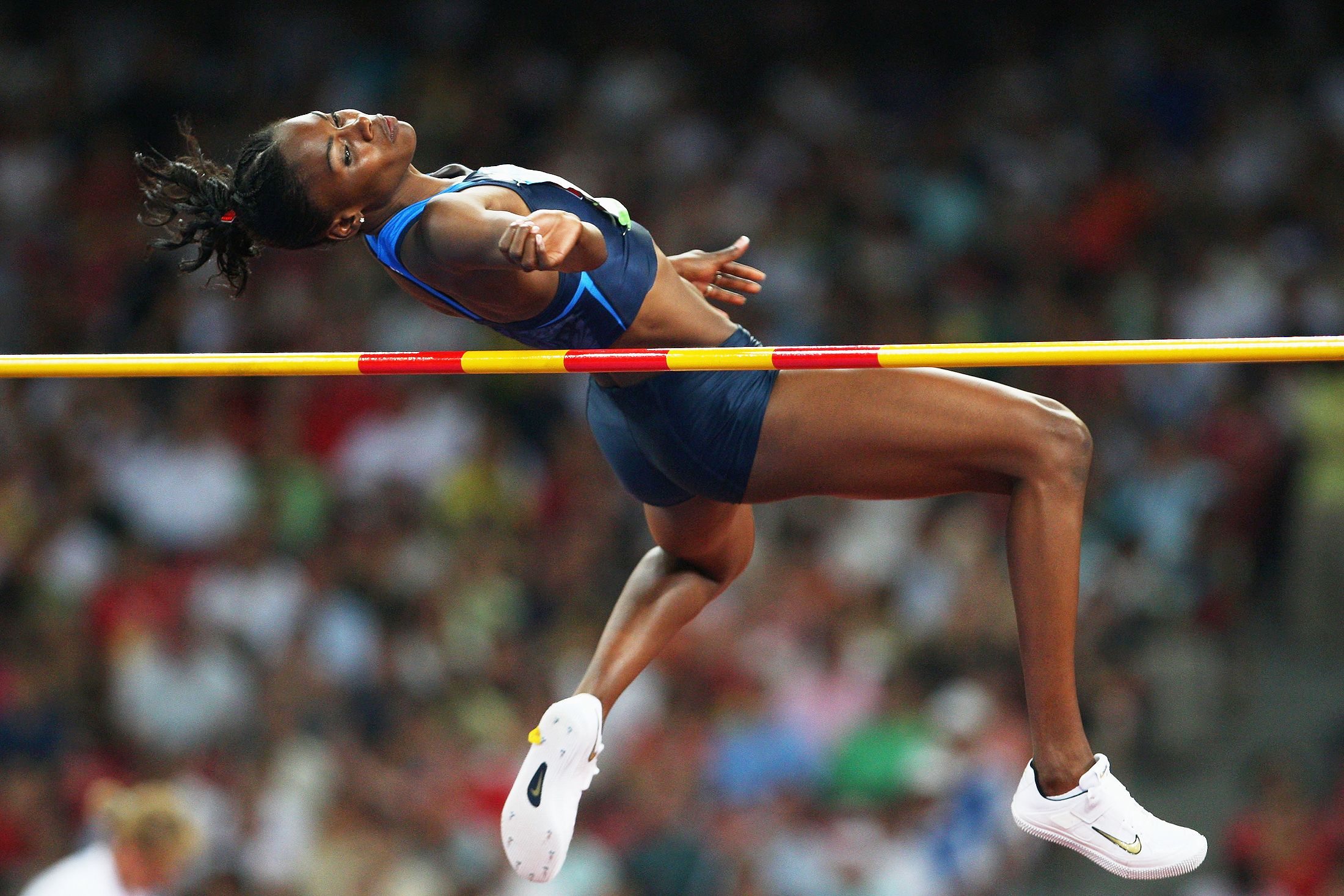 Chaunte Lowe in action at the 2008 Olympic Games in Beijing