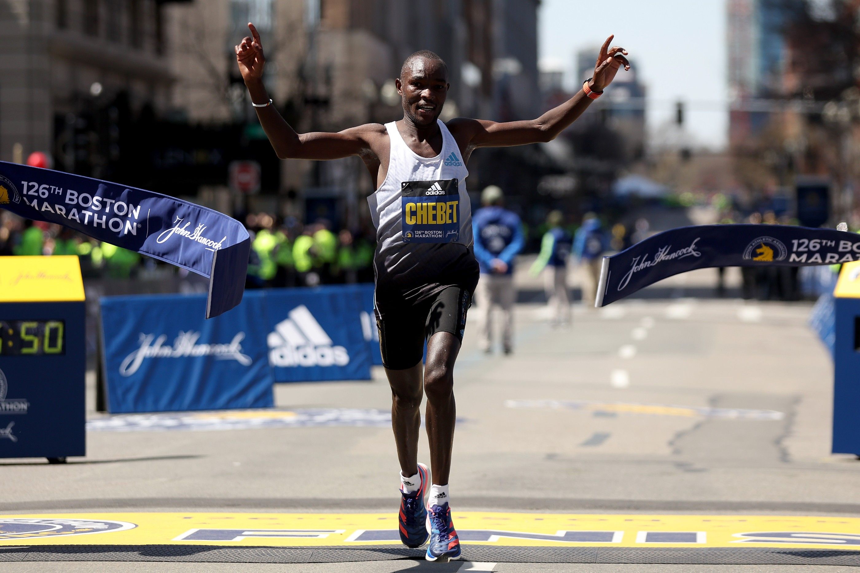 Evans Chebet wins the 126th BAA Boston Marathon