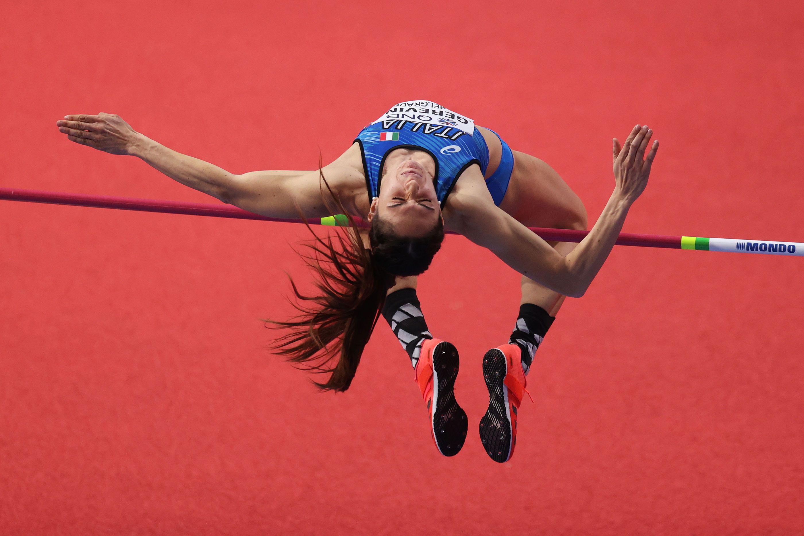 Italy's Sveva Gerevini at the World Athletics Indoor Championships Belgrade 22