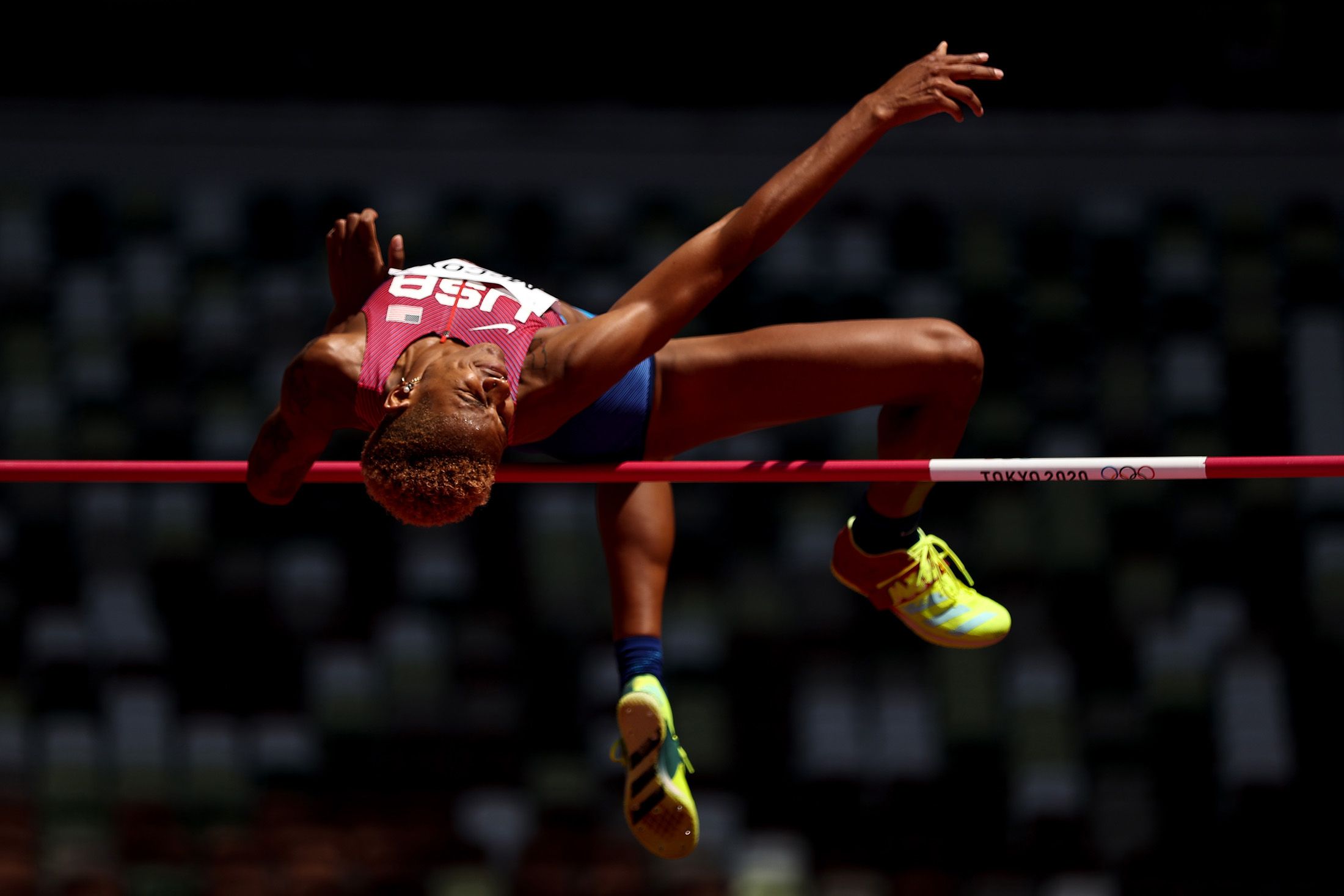 Rachel McCoy in action at the Tokyo Olympics