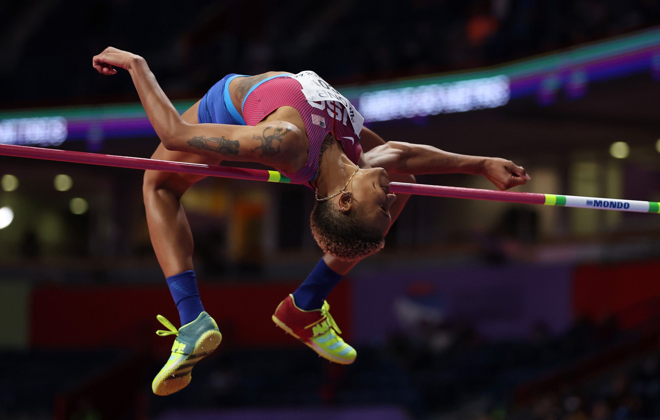 Rachel McCoy at the World Athletics Indoor Championships Belgrade 22