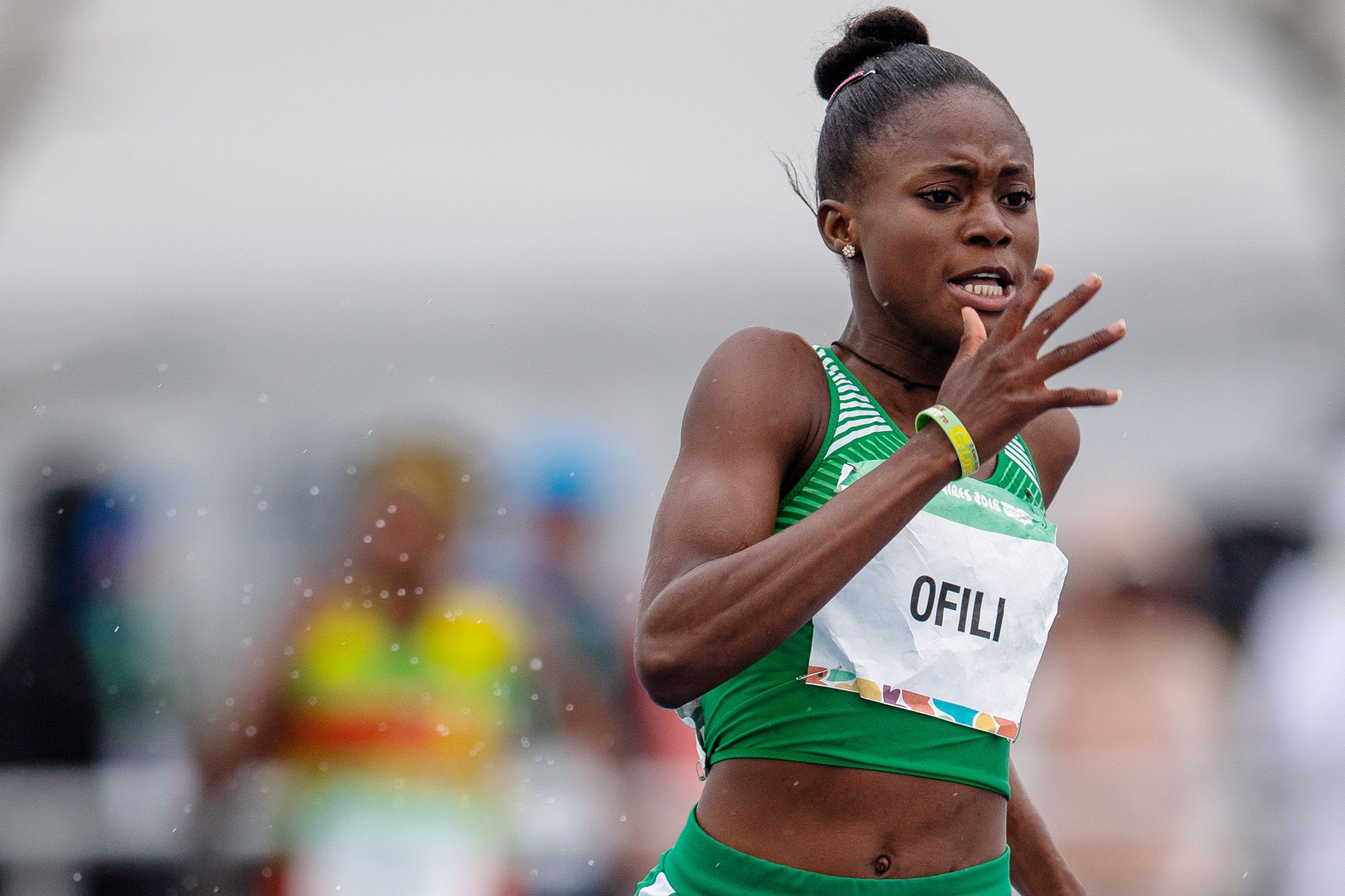 Favour Ofili in action at the 2018 Youth Olympic Games