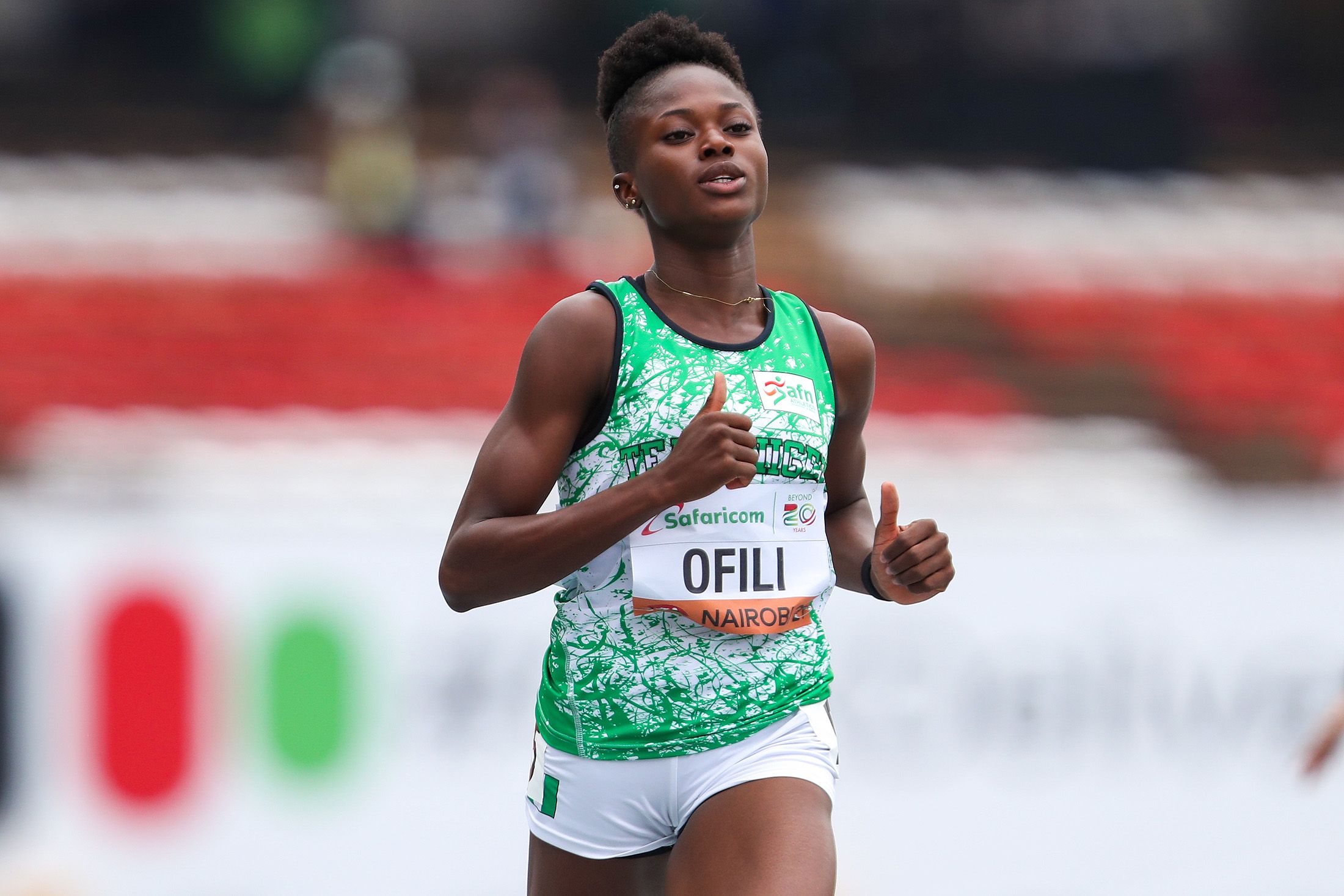 Nigerian sprinter Favour Ofili