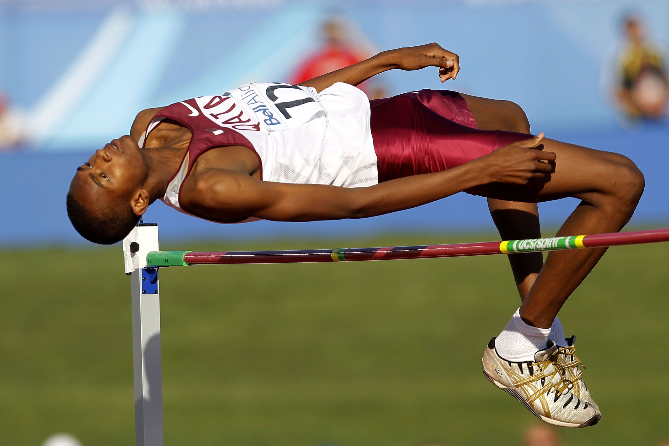Mutaz Barshim competes at the 2010 World U20 Championships in Moncton
