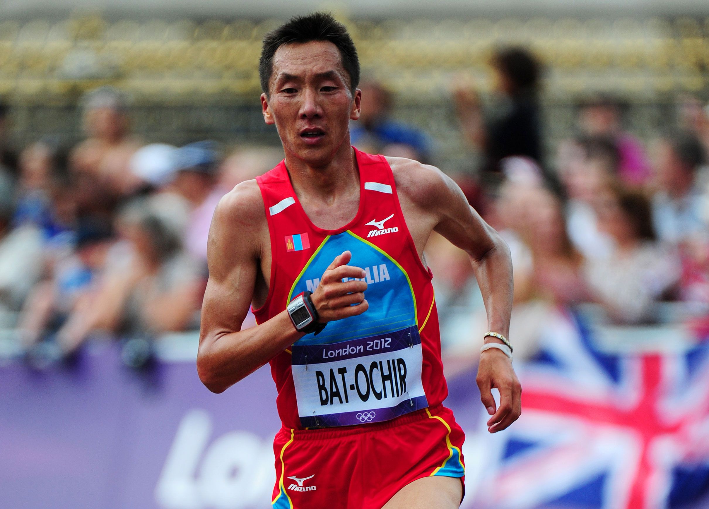 Ser-Od Bat-Ochir in the 2012 Olympic Games marathon in London