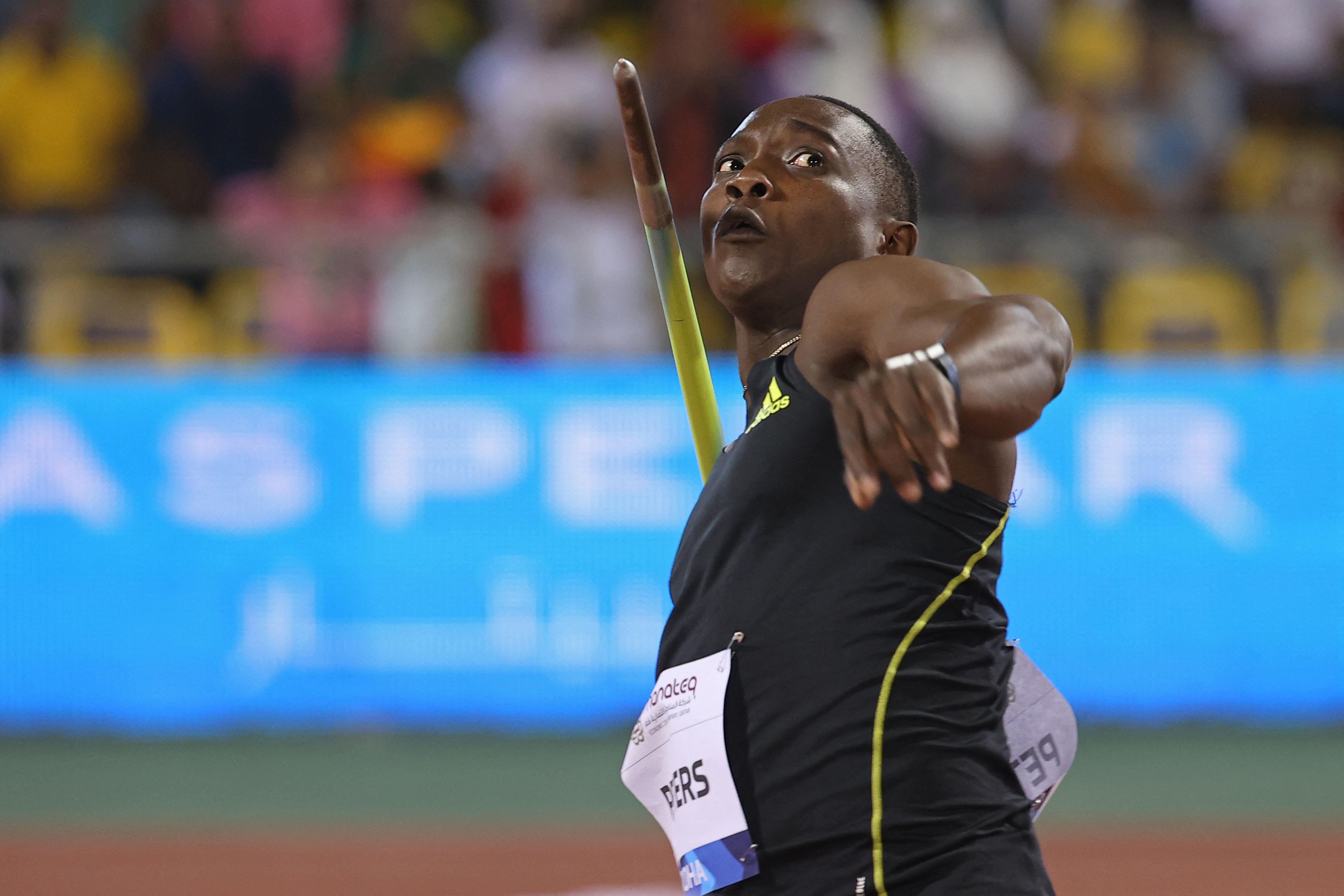 Anderson Peters in action at the Wanda Diamond League meeting in Doha