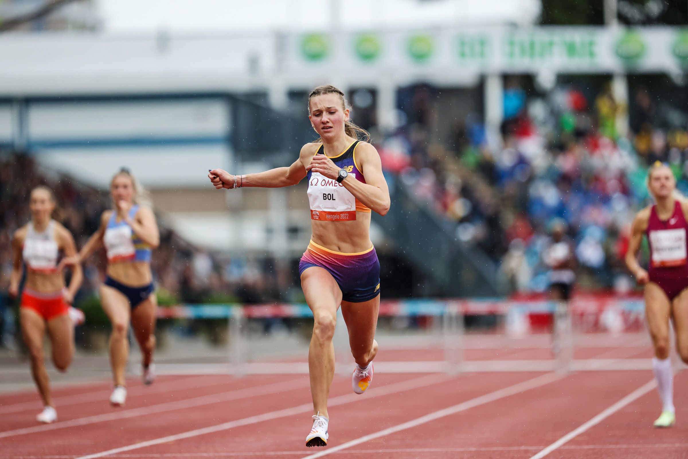 Femke Bol wins the 400m hurdles in Hengelo