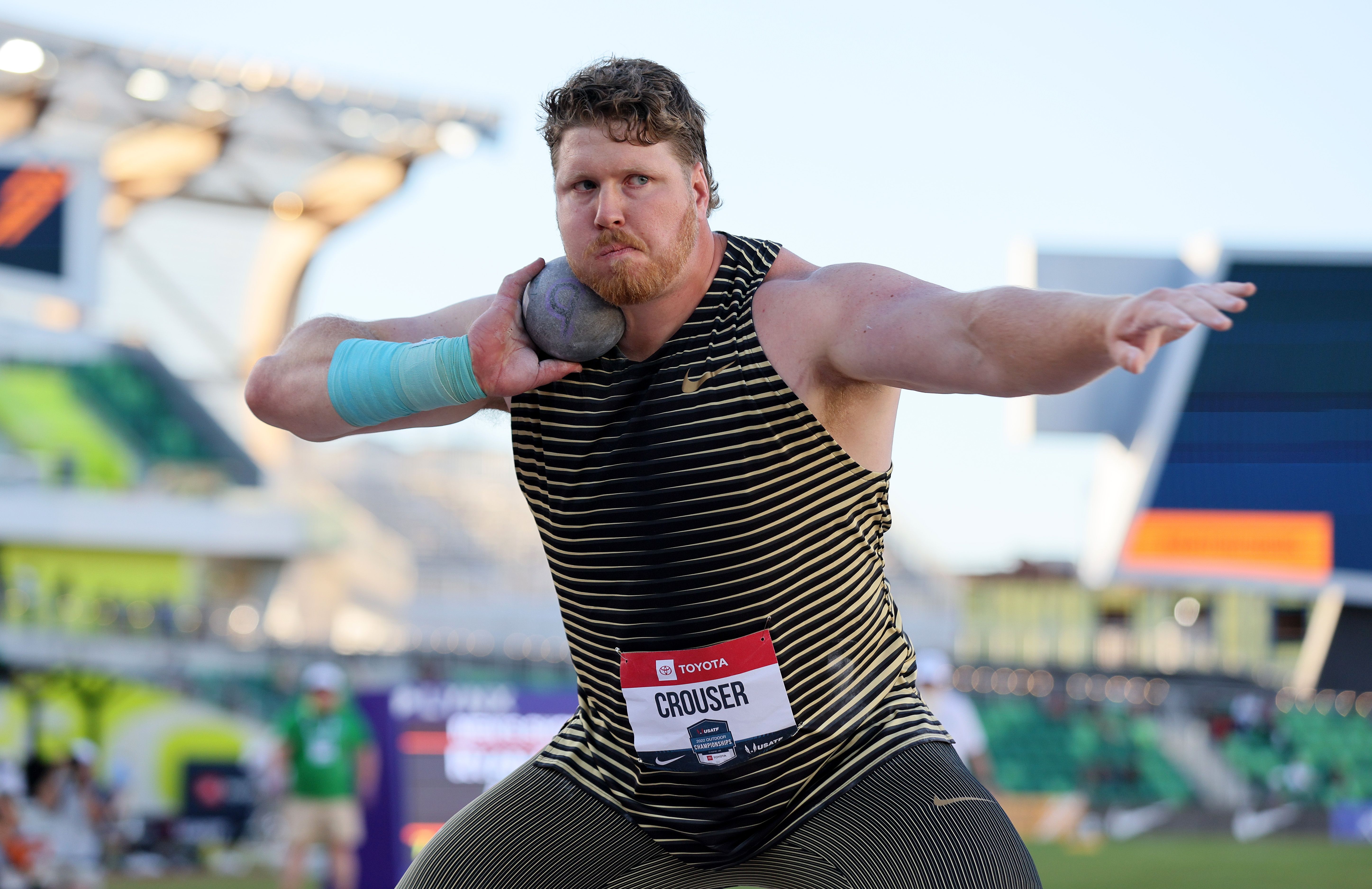 Ryan Crouser, winner of the shot put at the US Championships