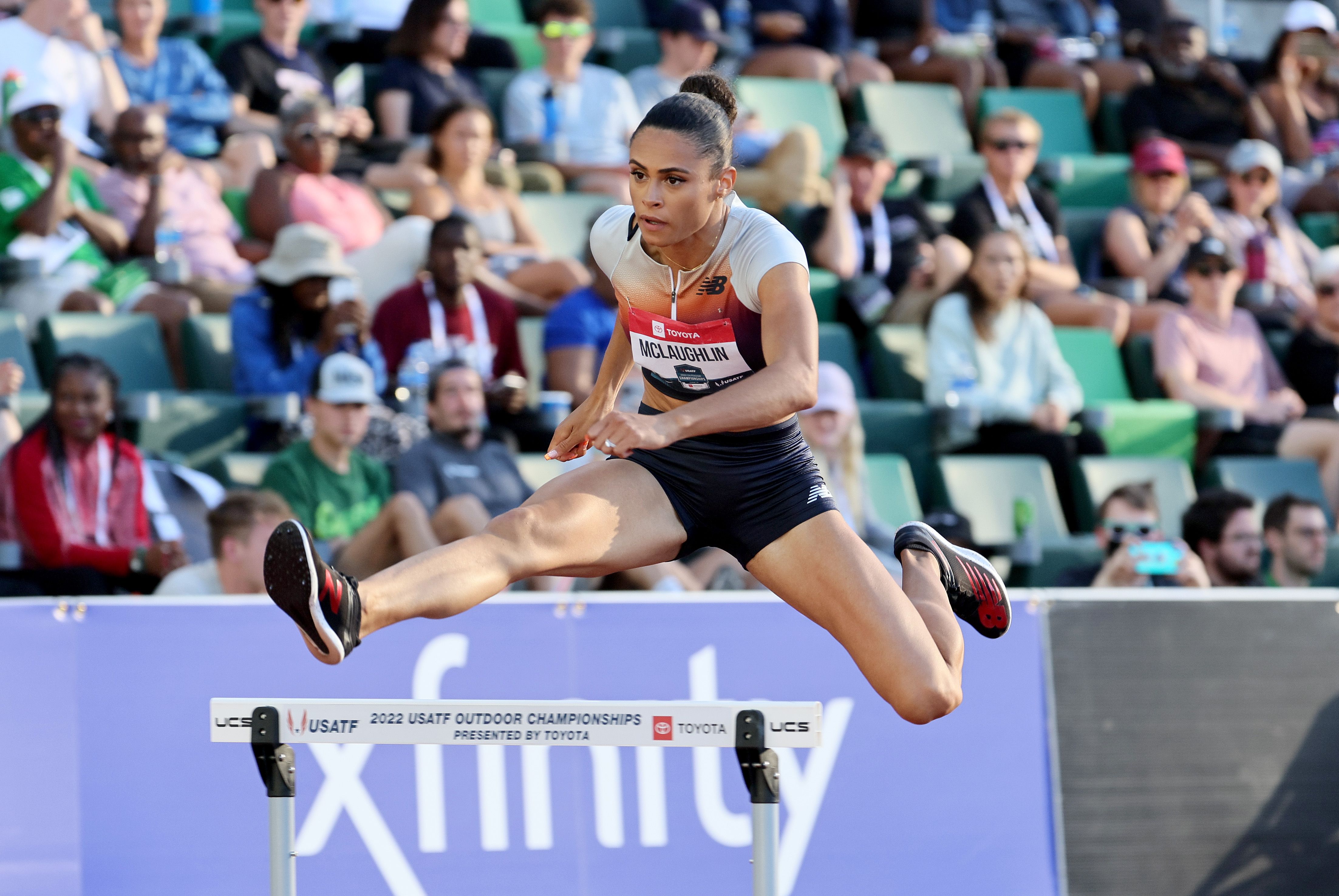 Sydney McLaughlin in the 400m hurdles at the US Championships