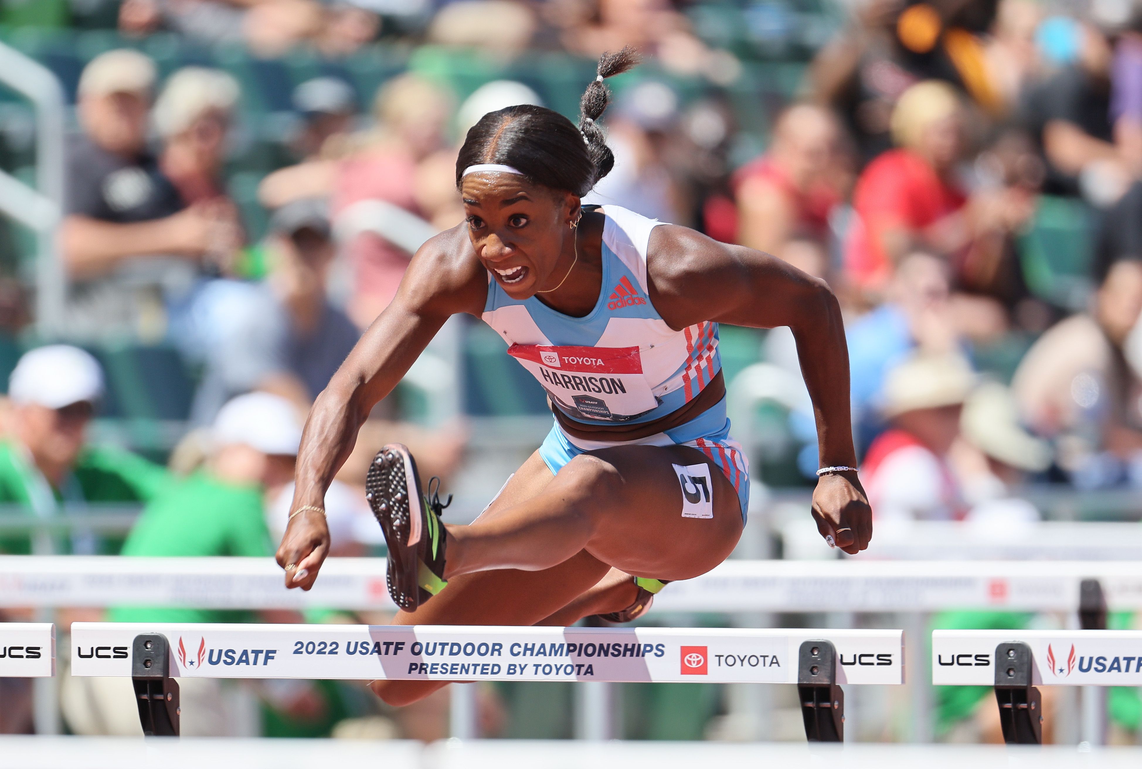 Kendra Harrison in the 100m hurdles at the US Championships