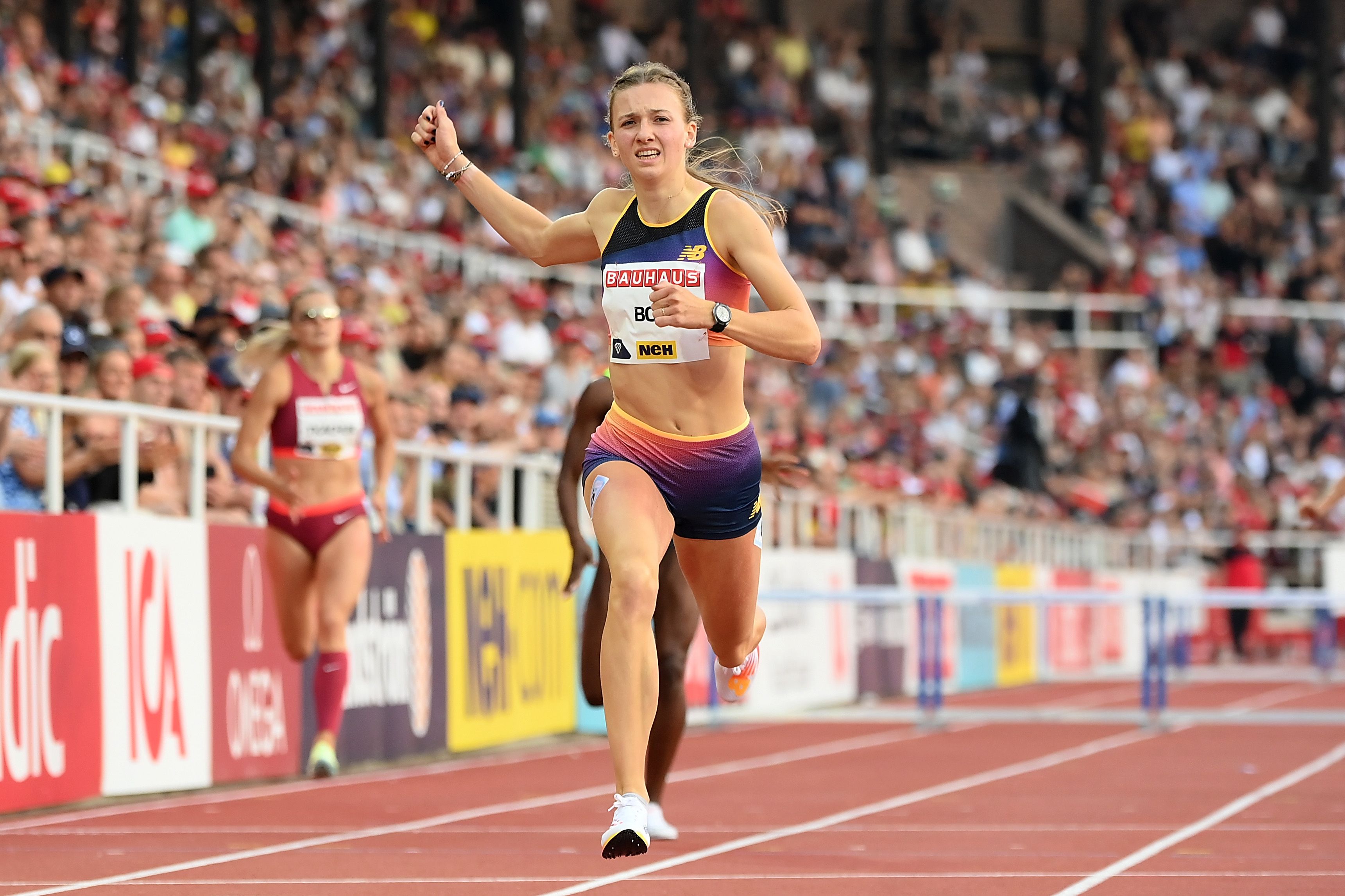 Femke Bol wins the 400m hurdles at the Wanda Diamond League meeting in Stockholm