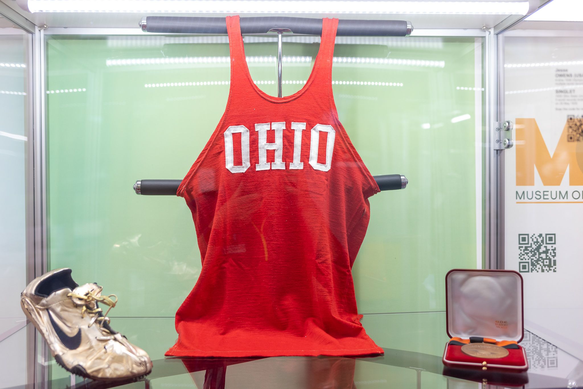 Jesse Owens' Ohio singlet in MOWA
