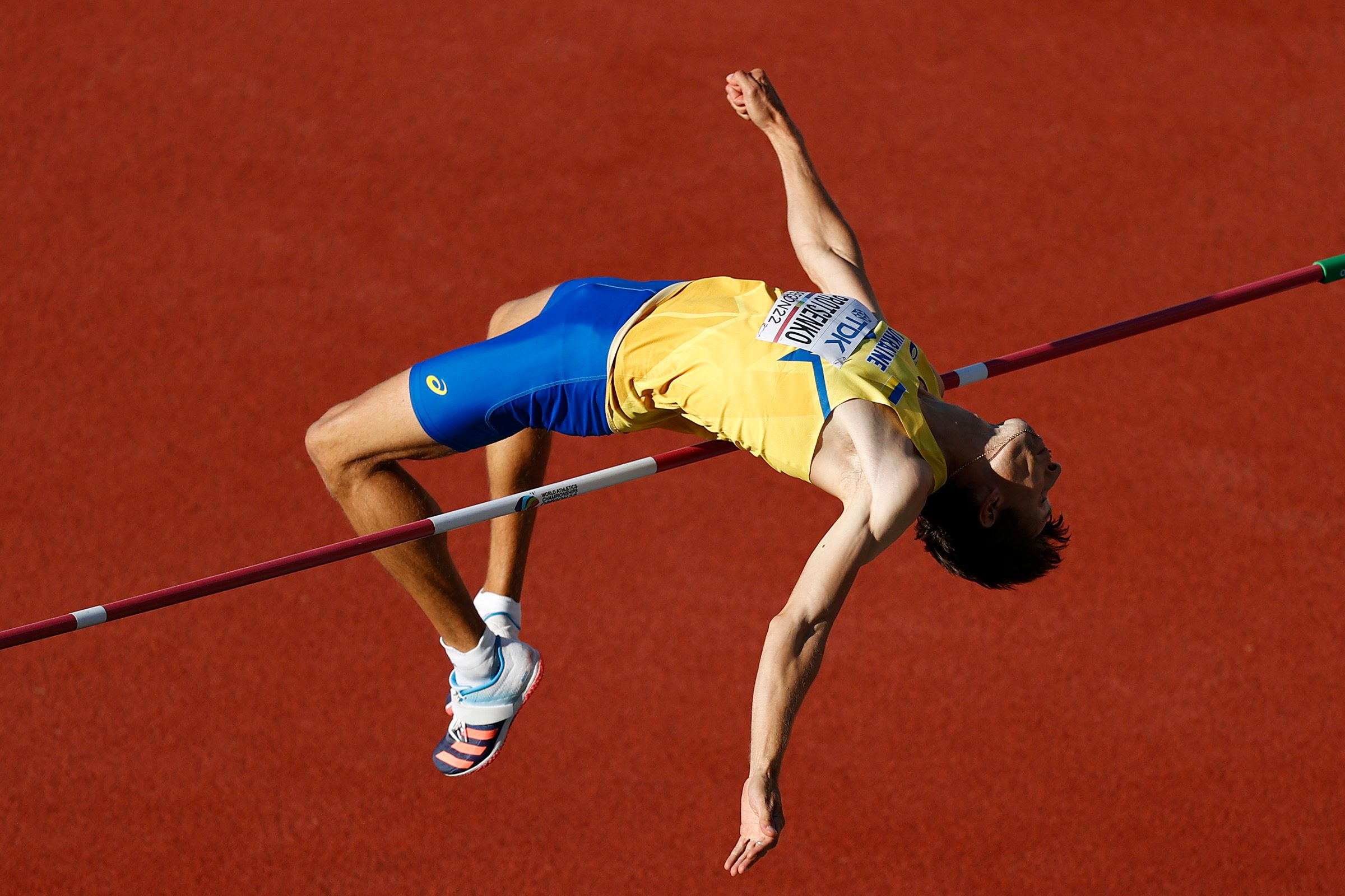 Andriy Protsenko in the high jump at the World Athletics Championships Oregon22