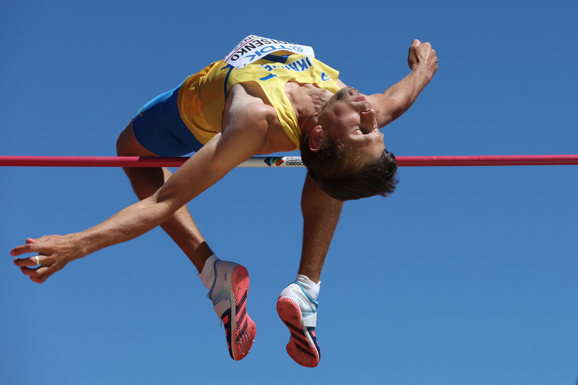 Andriy Protsenko in the high jump at the World Athletics Championships Oregon22