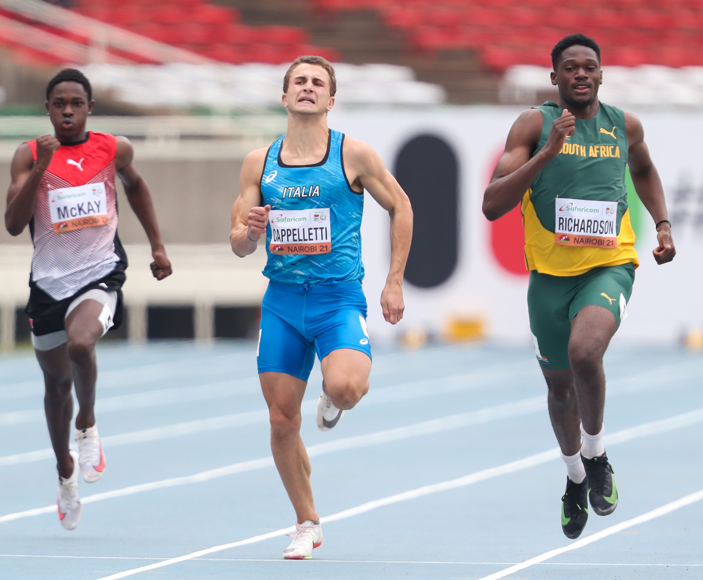 Shakeem Mc Kay competes at the World Athletics U20 Championships Nairobi 21