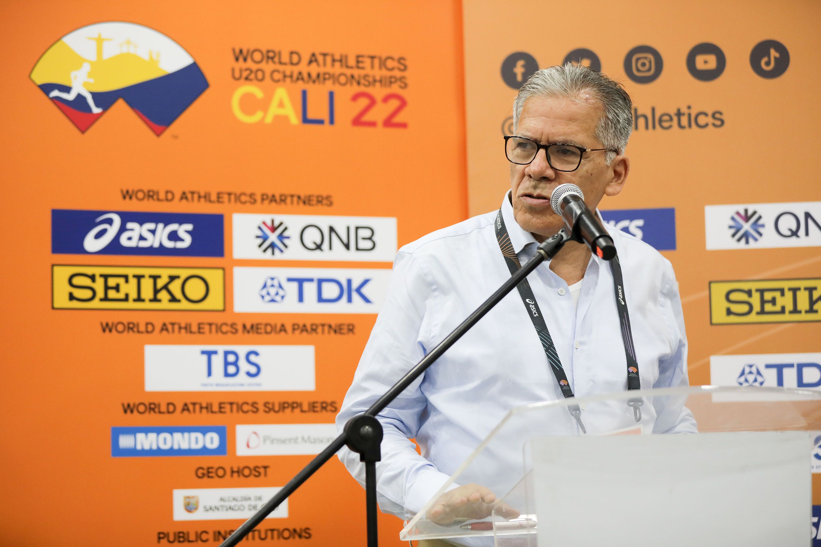 Ramiro Varela, President of the Local Organising Committee of the World Athletics U20 Championships Cali 22