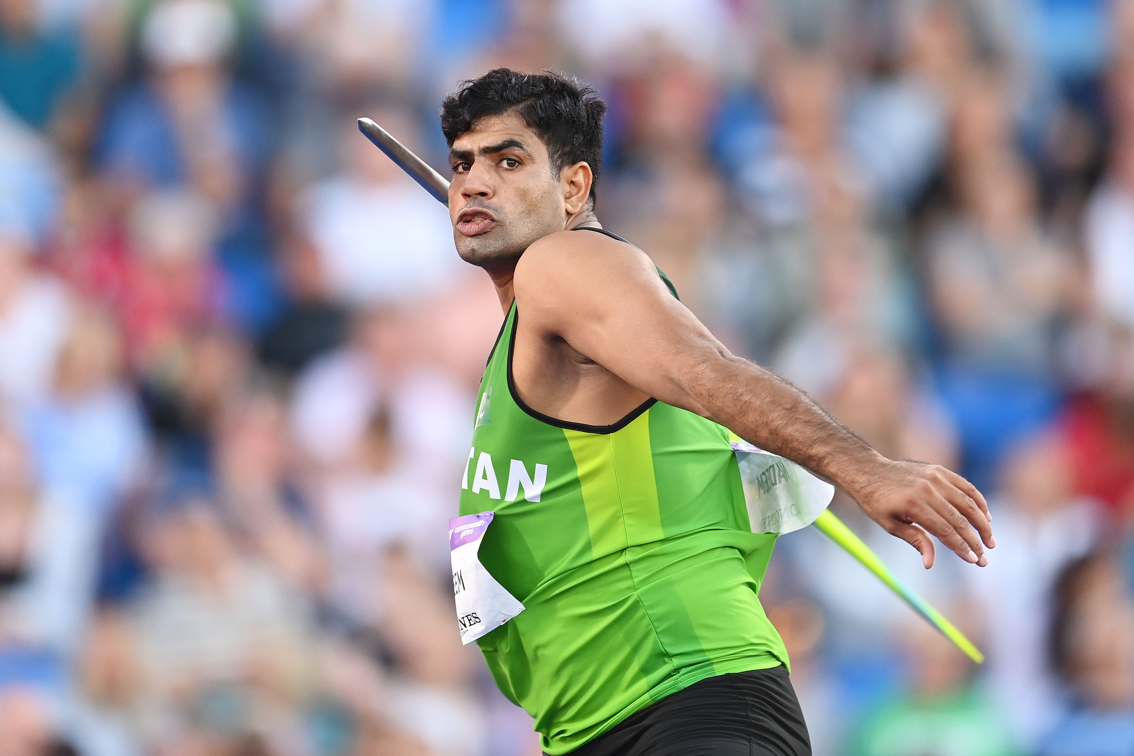 Arshad Nadeem in the javelin at the Commonwealth Games