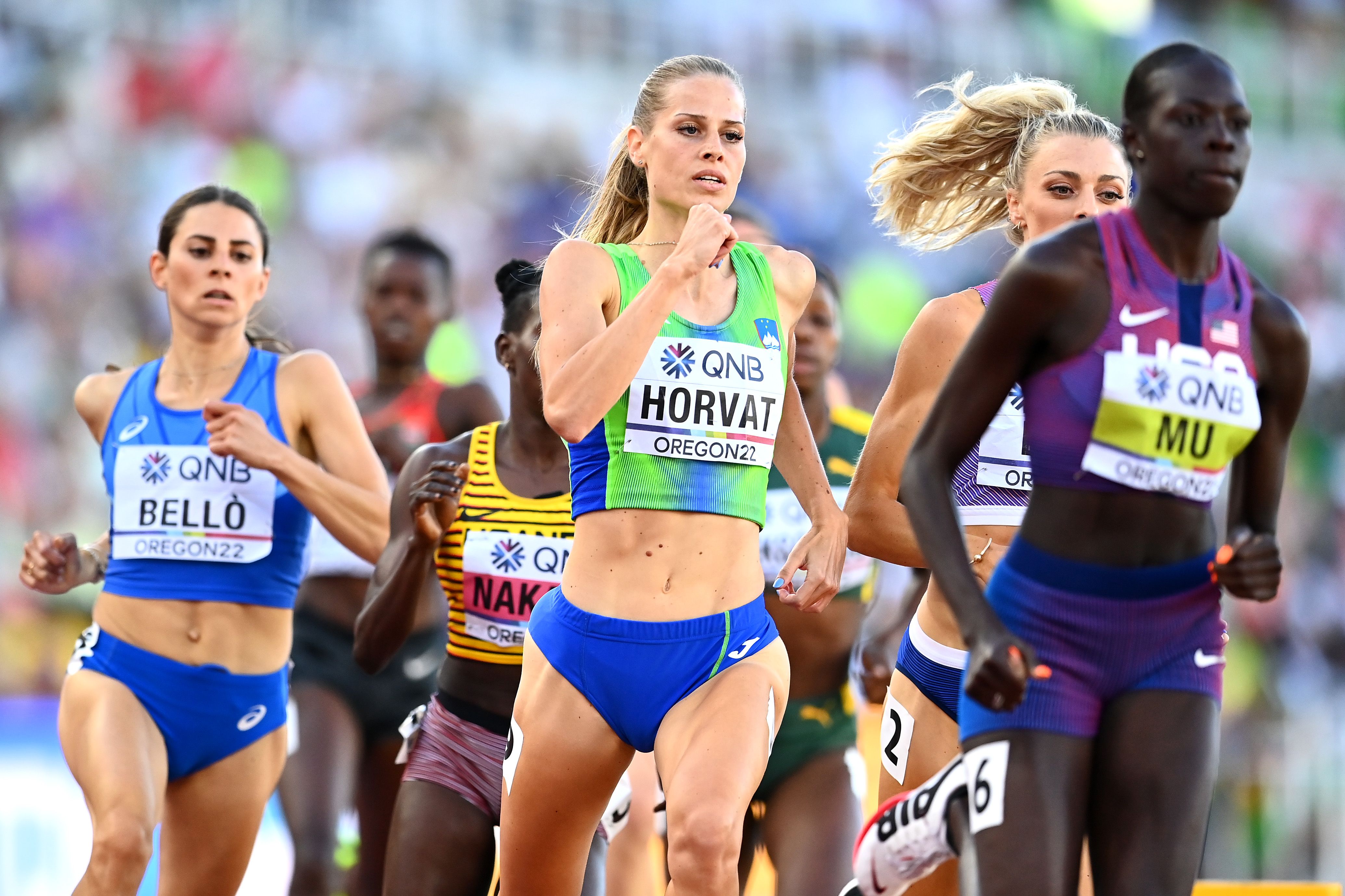 Anita Horvat in the 800m at the World Athletics Championships Oregon22