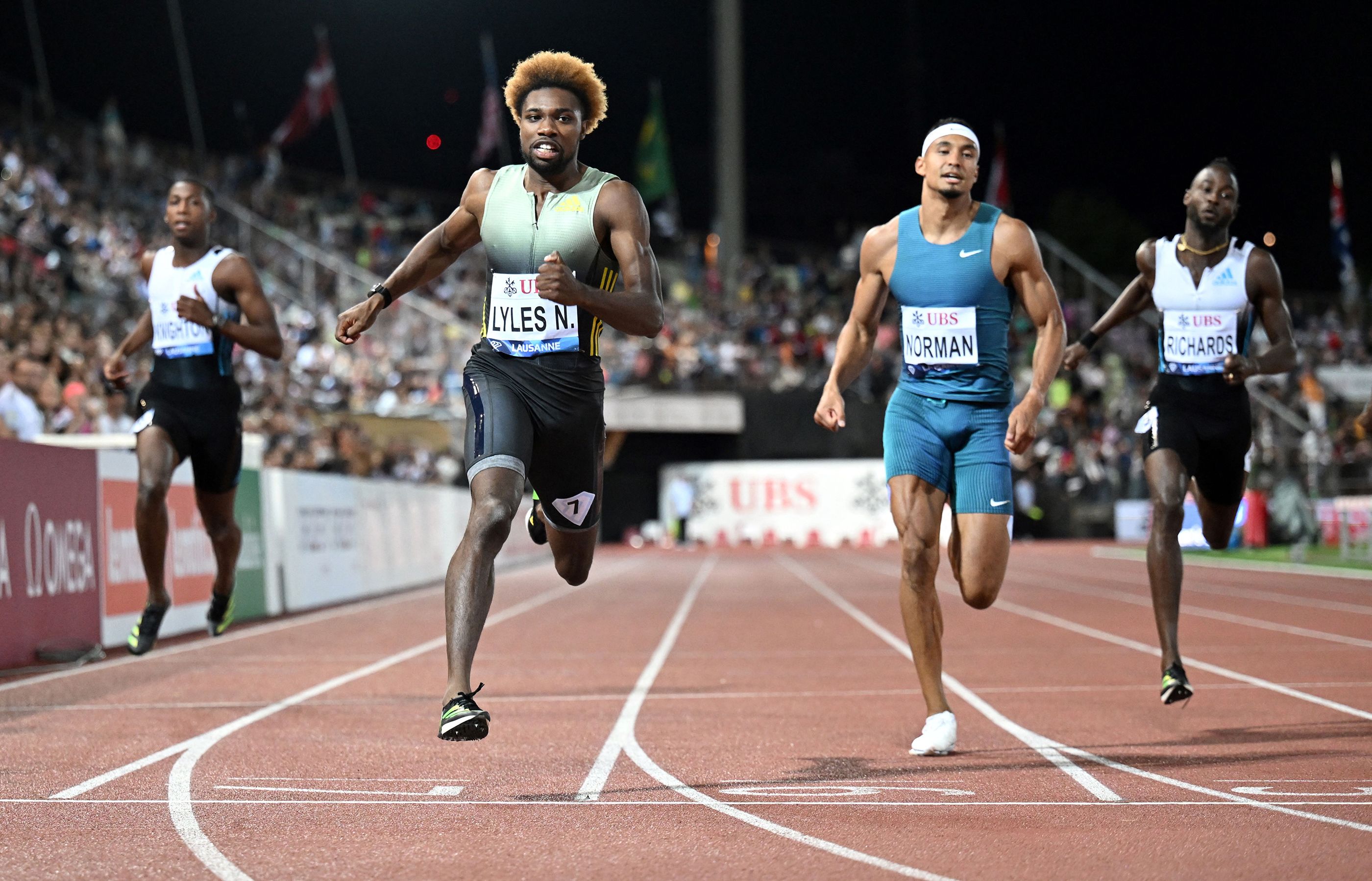 Noah Lyles wins the 200m at the Wanda Diamond League meeting in Lausanne