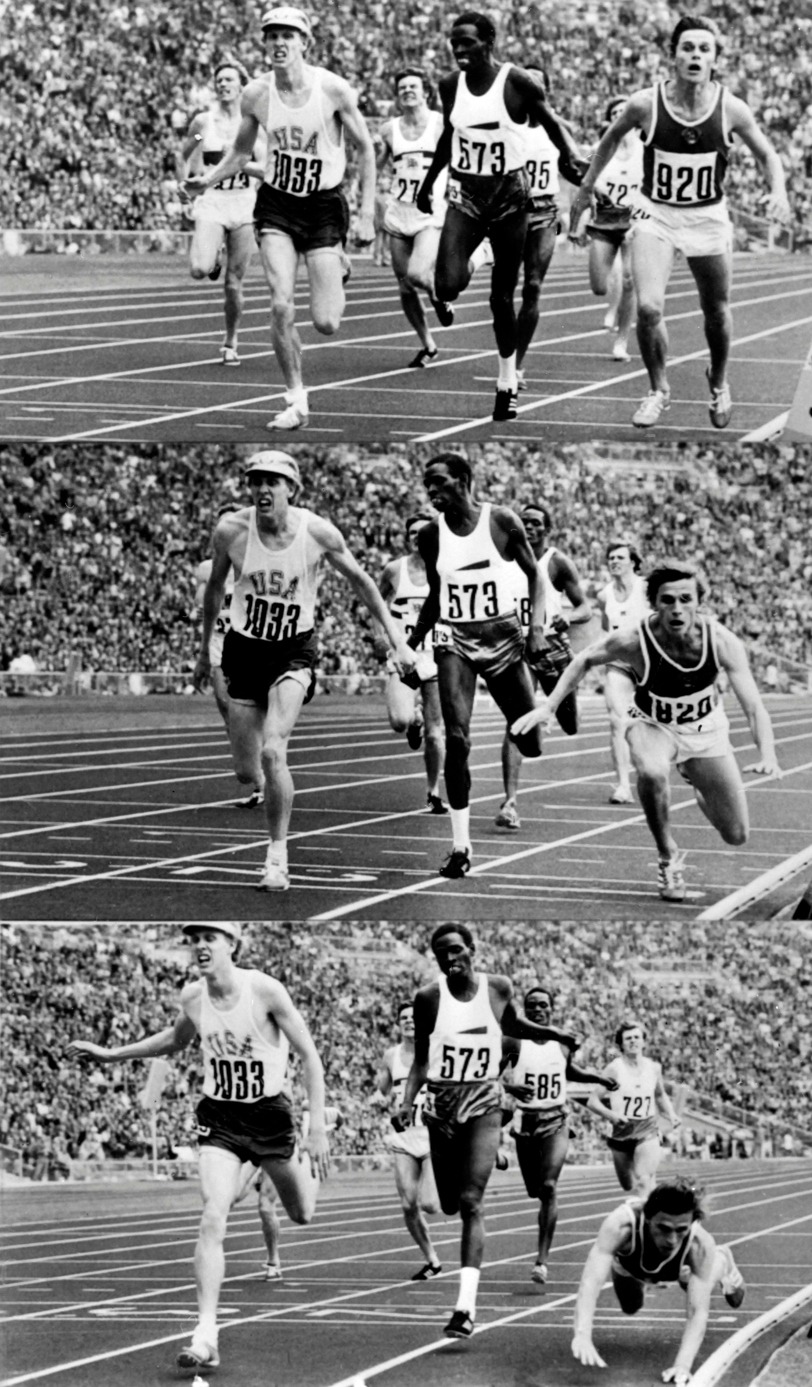 Dave Wottle pips Yevgeny Arzhanov and Mike Boit to 800m gold at the 1972 Olympics in Munich