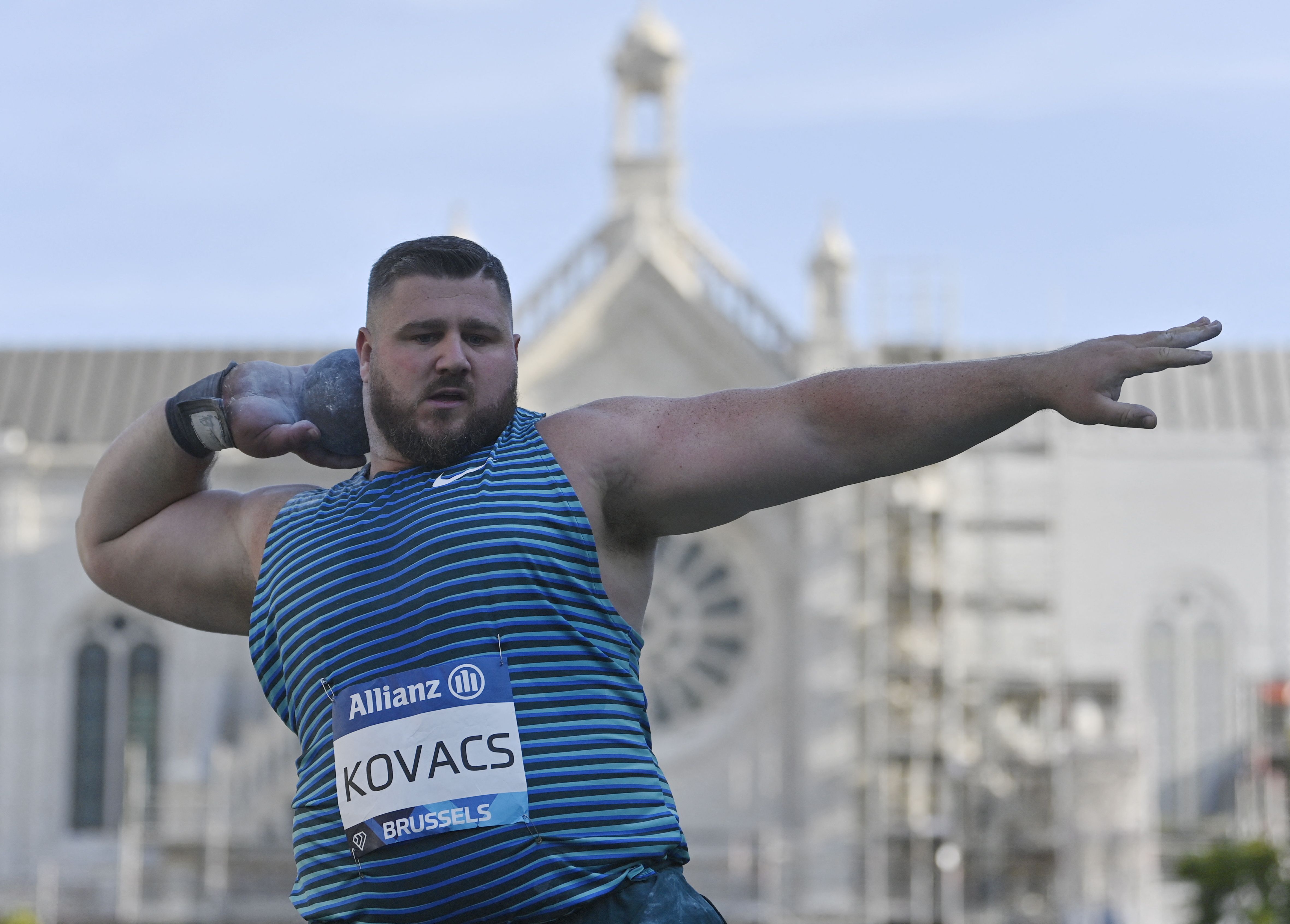 Joe Kovacs in the shot put in Brussels