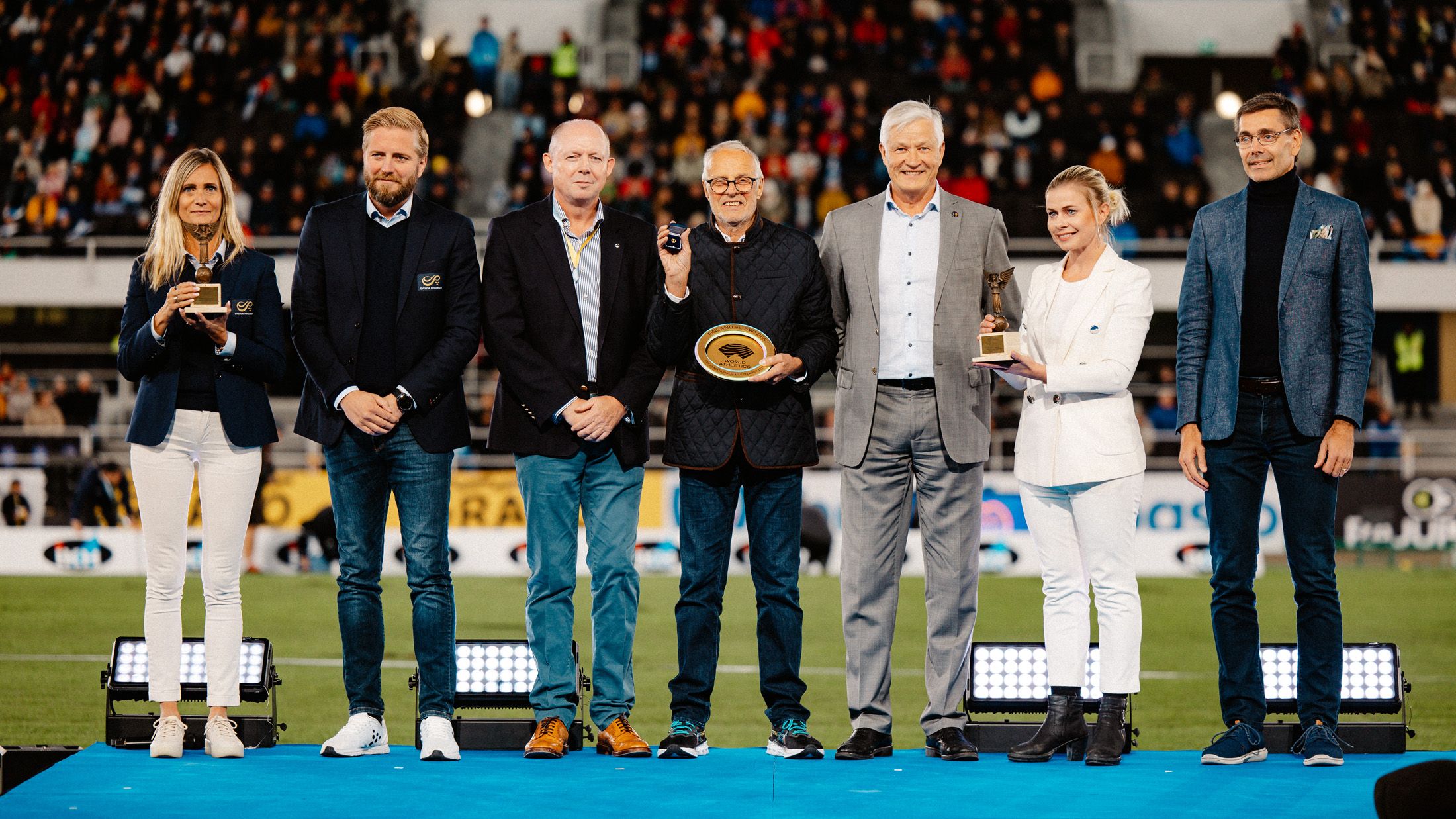 World Athletics Heritage Plaque presentation at the Finland-Sweden International Match