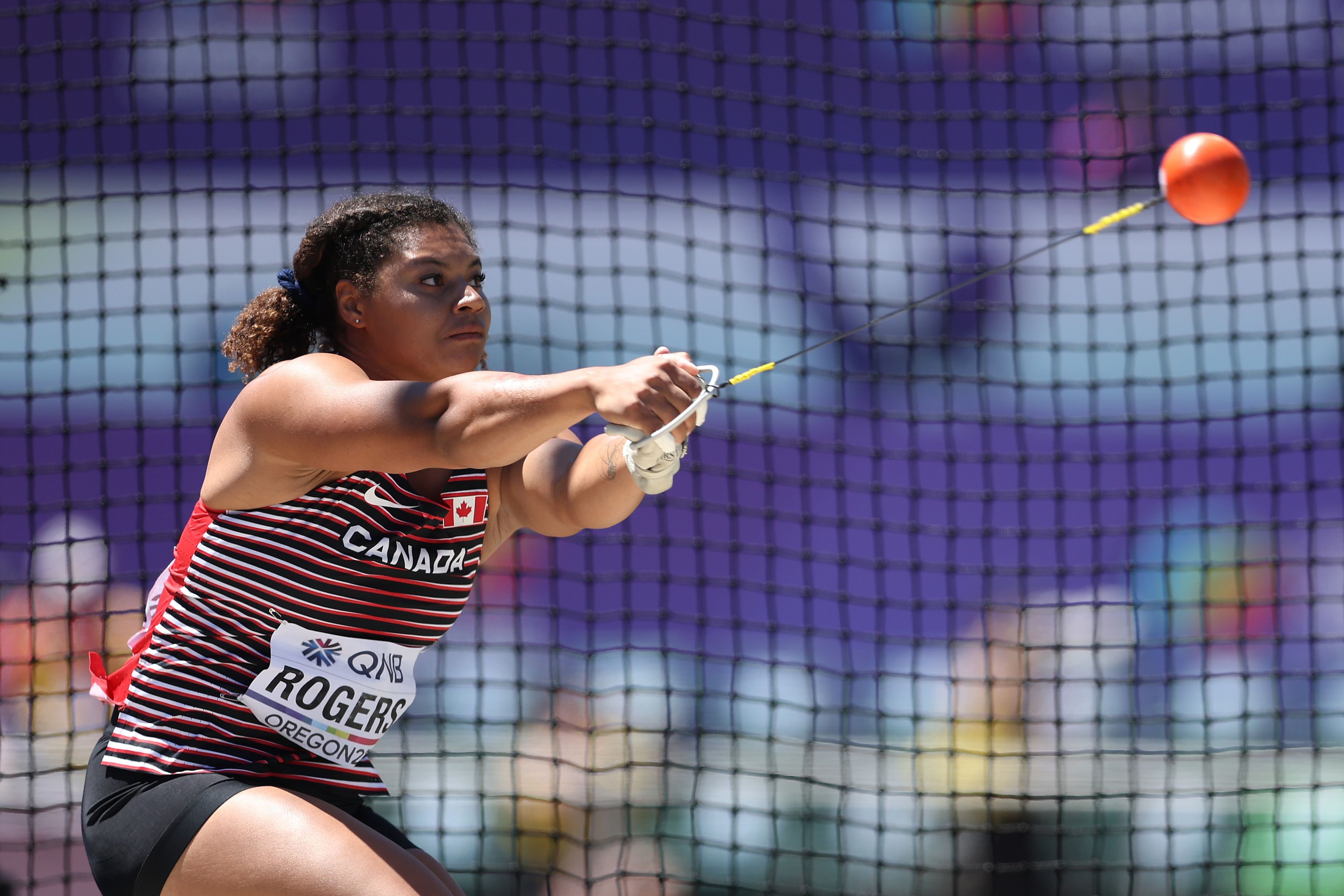 Canada's Rogers wins historic silver in women's hammer throw at