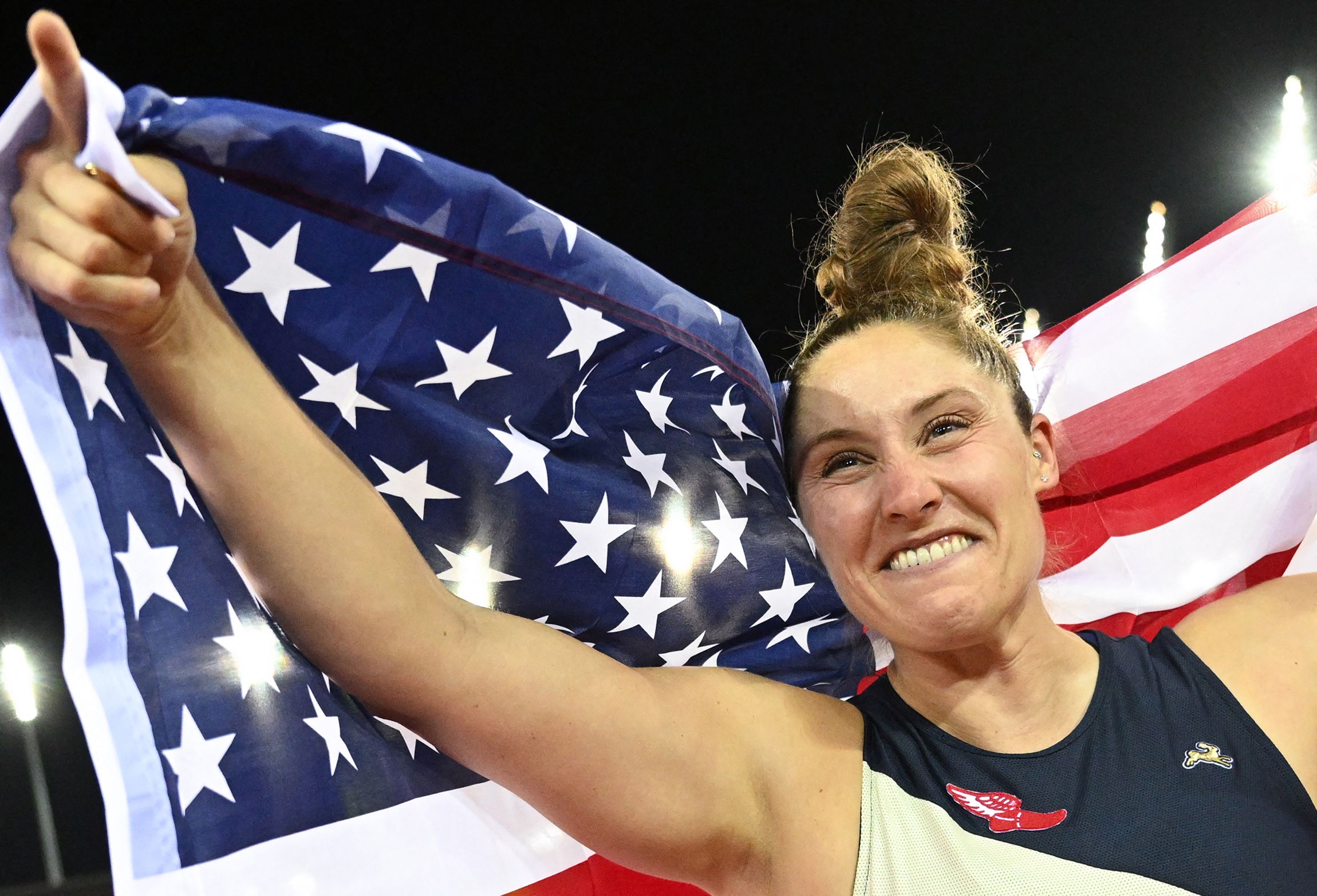 Kara Winger at the Wanda Diamond League Final in Zurich